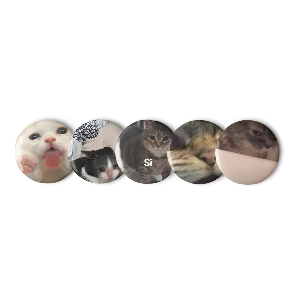 Set of Pin Buttons: Meme Cats 20 product image (1)