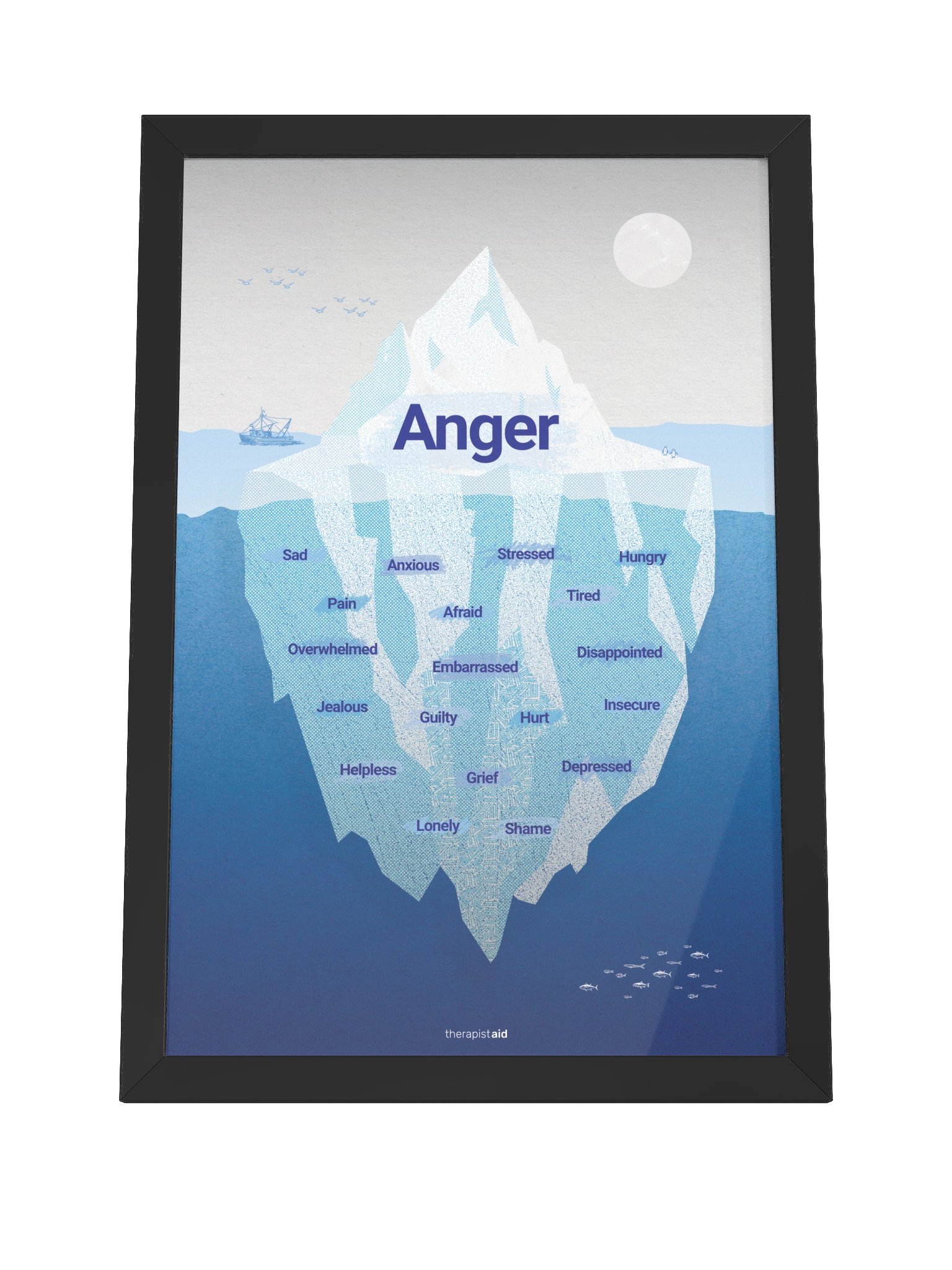 Anger Iceberg framed artwork (papercraft style) product image (5)