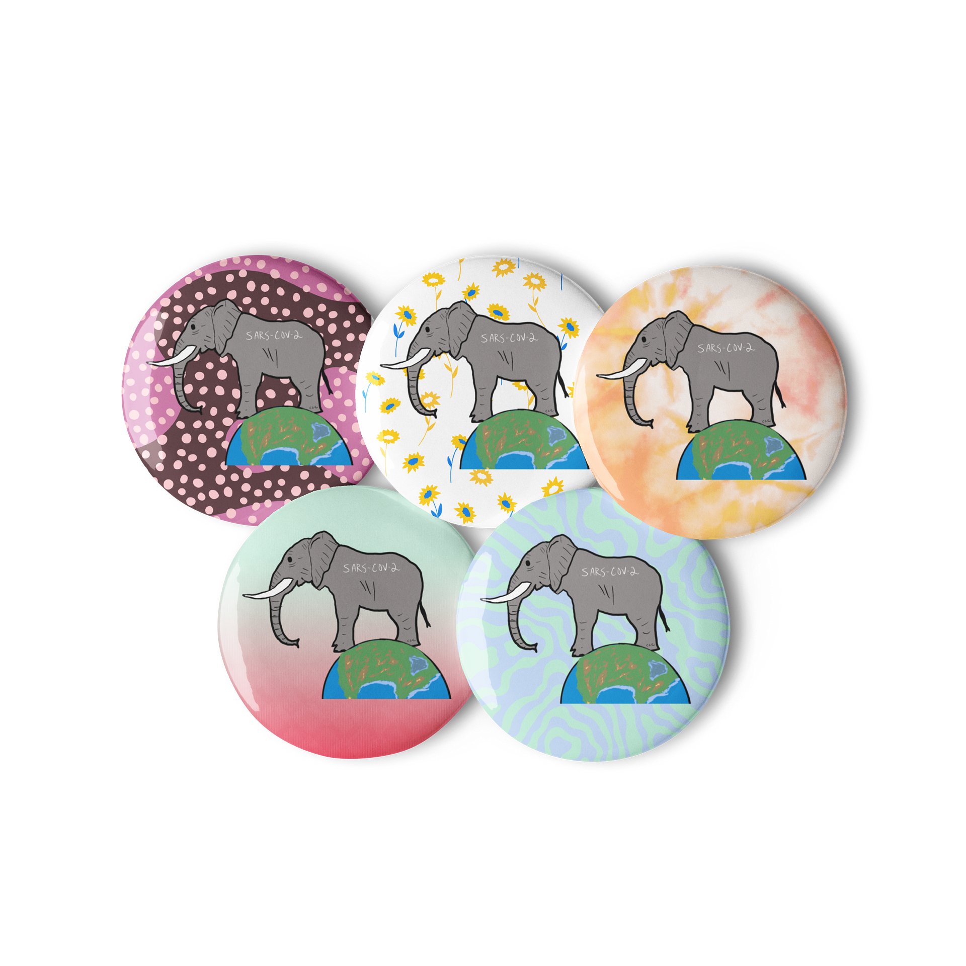 Elephant In The Room (Covid) button product image (2)