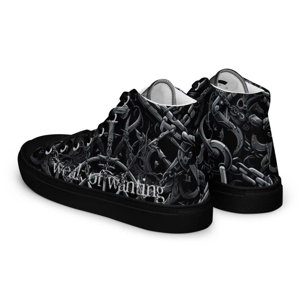 Weak Of Wanting Gothic / Metal Logo High Tops product image (4)
