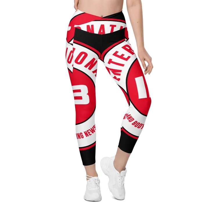 IFBNewsfeed.Org's All-Over Print Crossover Leggings with Pockets product image (1)