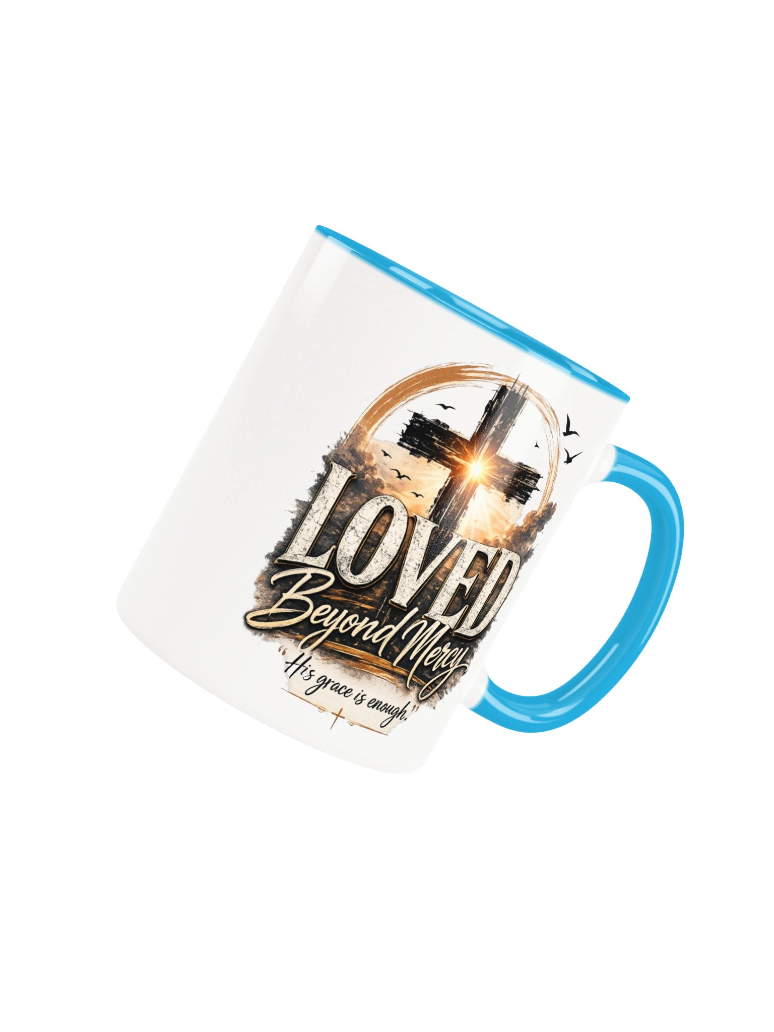 Loved Beyond Mercy Christian Coffee Mug – His Grace Is Enough | Inspirational Faith Gift | Kingdom Life Co. product image (5)