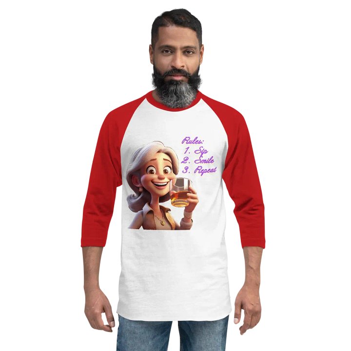 Rules are Sip, Smile & Repeat - Baseball Shirt product image (29)