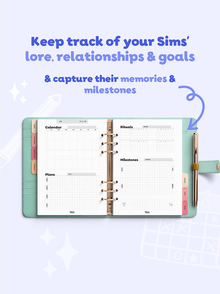 Sim Planner Printable product image (2)