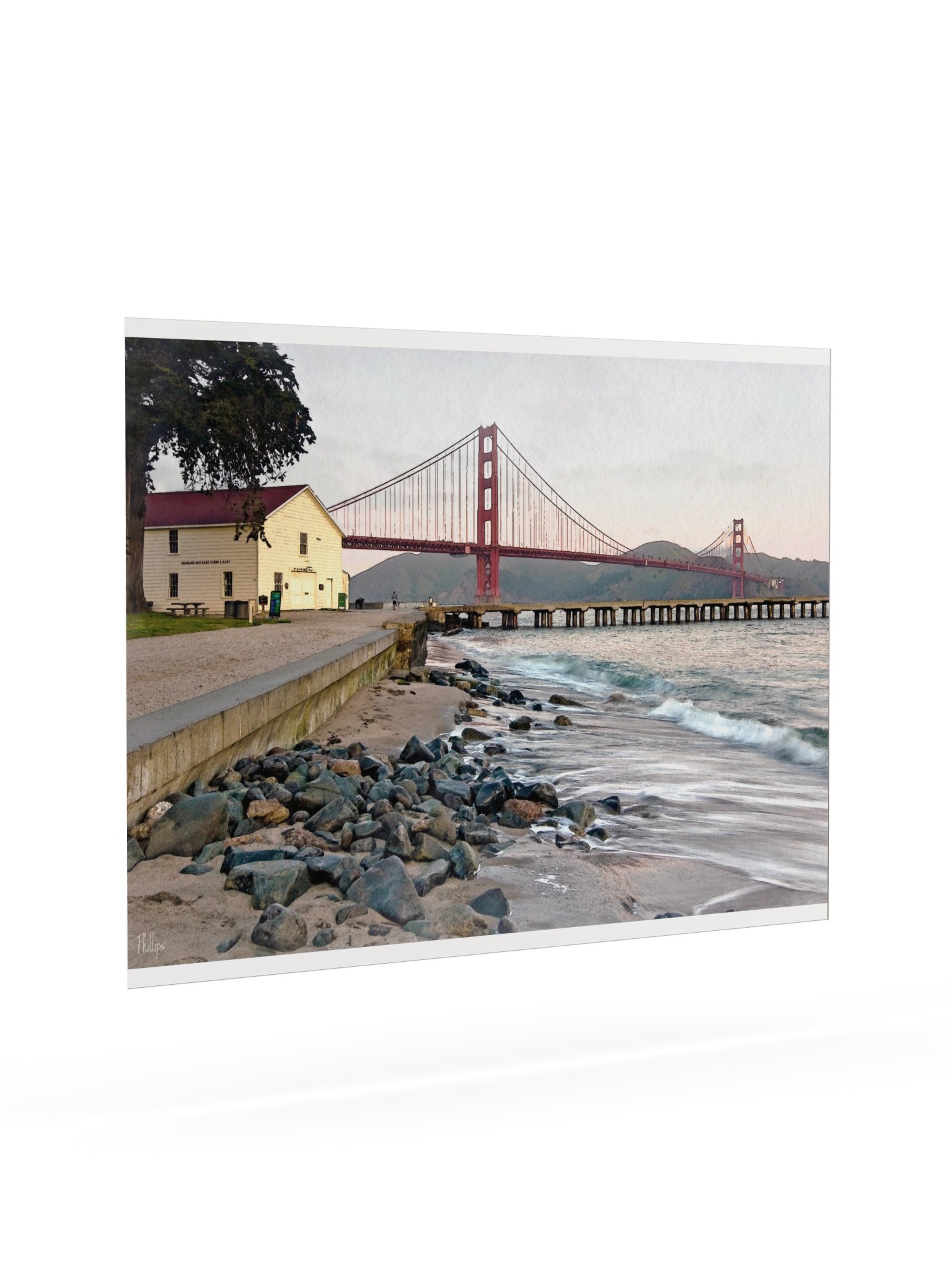 Golden Gate Watercolor Coastal Poster product image (38)