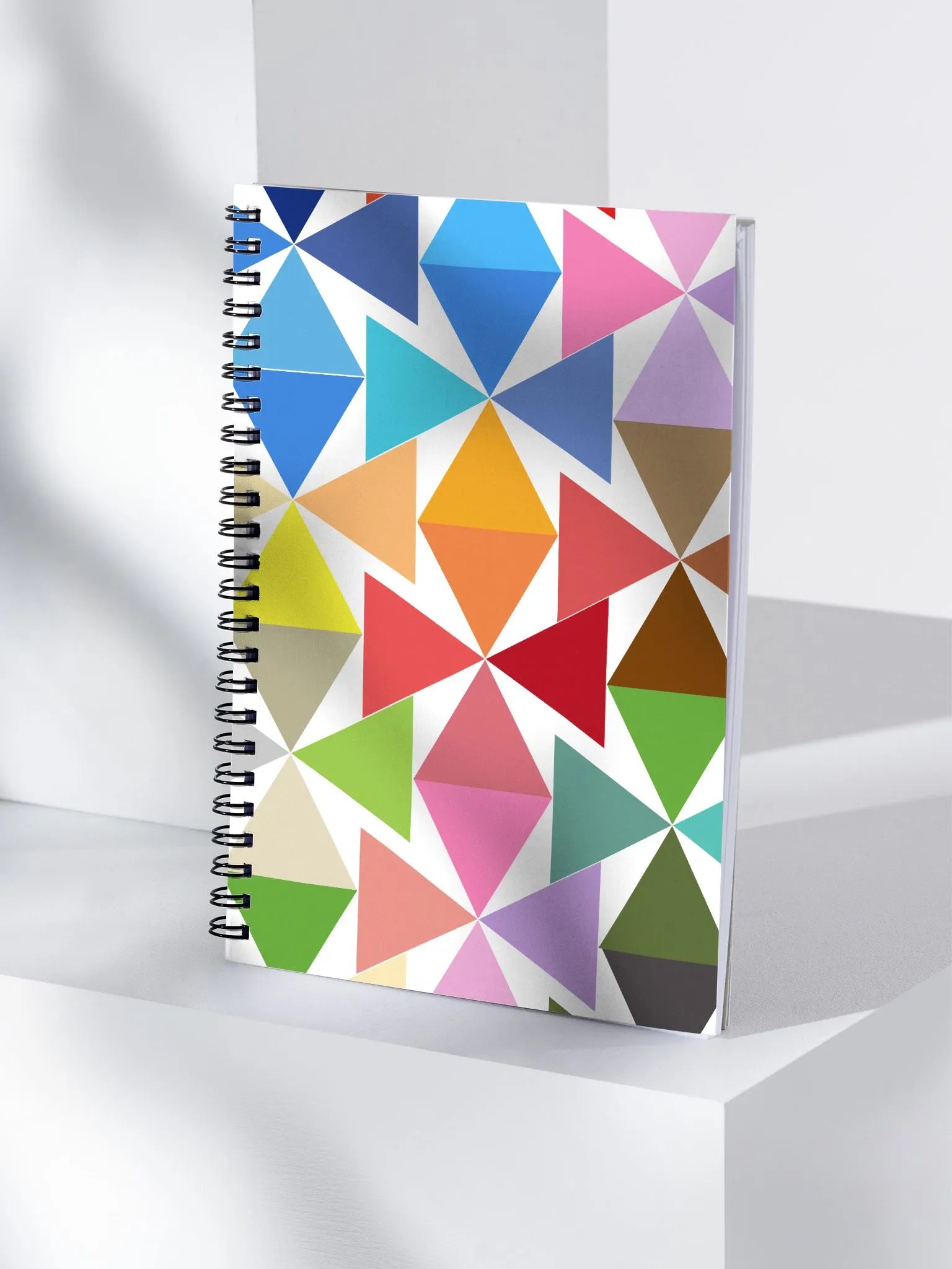 Abstract Triangle Geometric Design Spiral Notebook product image (4)