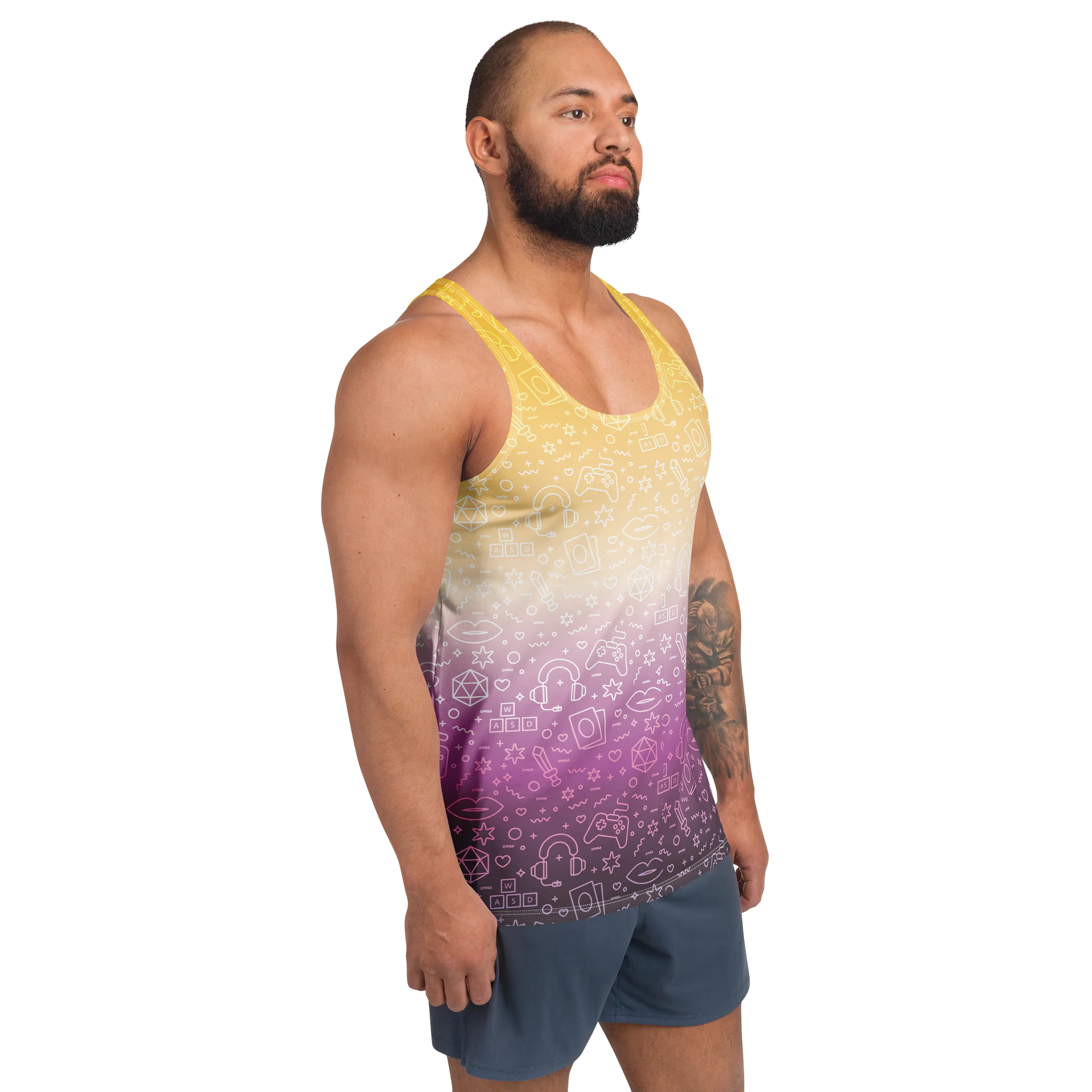 Nonbinary Tank 💛🤍💜🖤 product image (3)