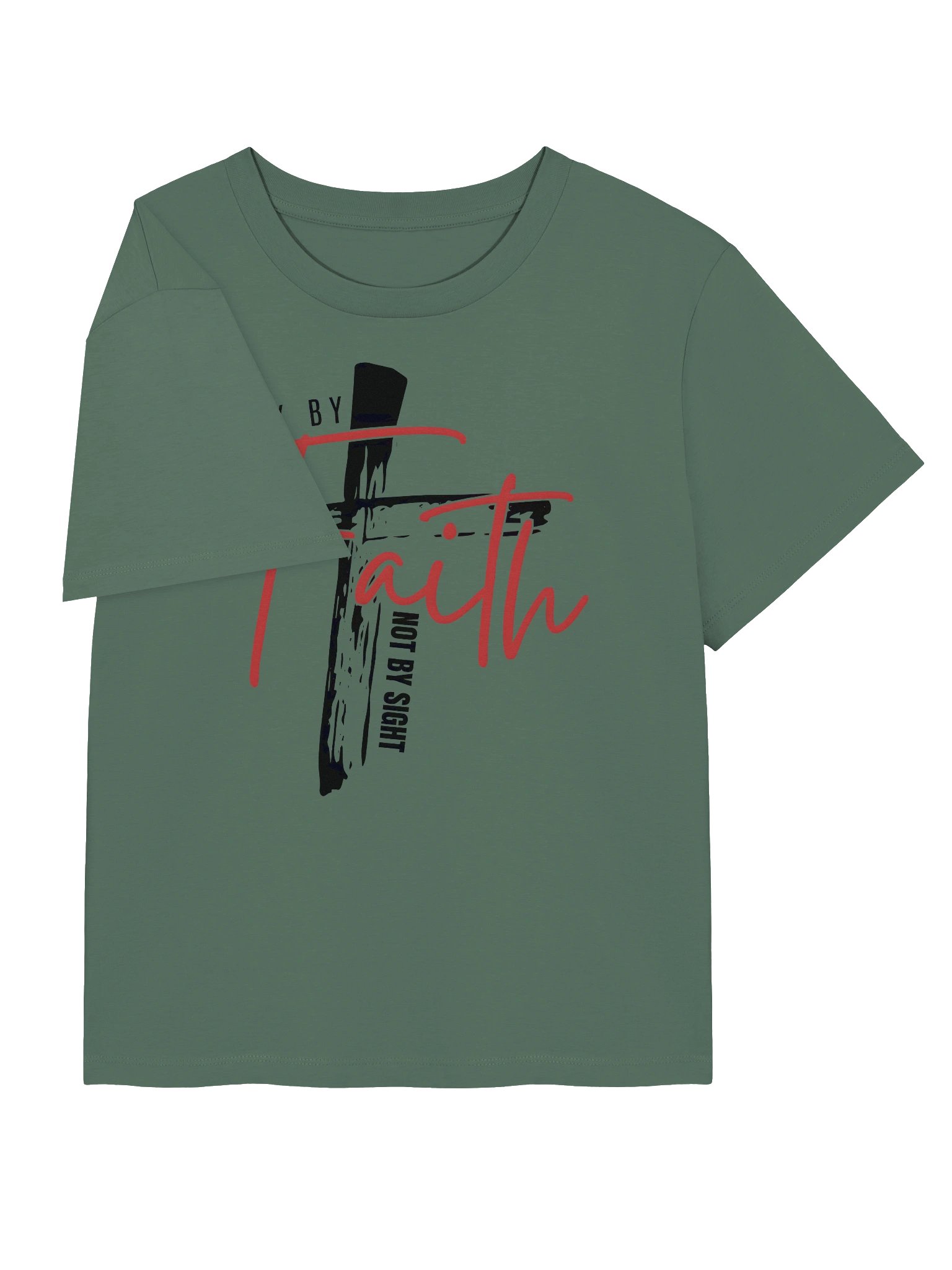 Women's Organic Ribbed Neck T-Shirt Faith product image (7)