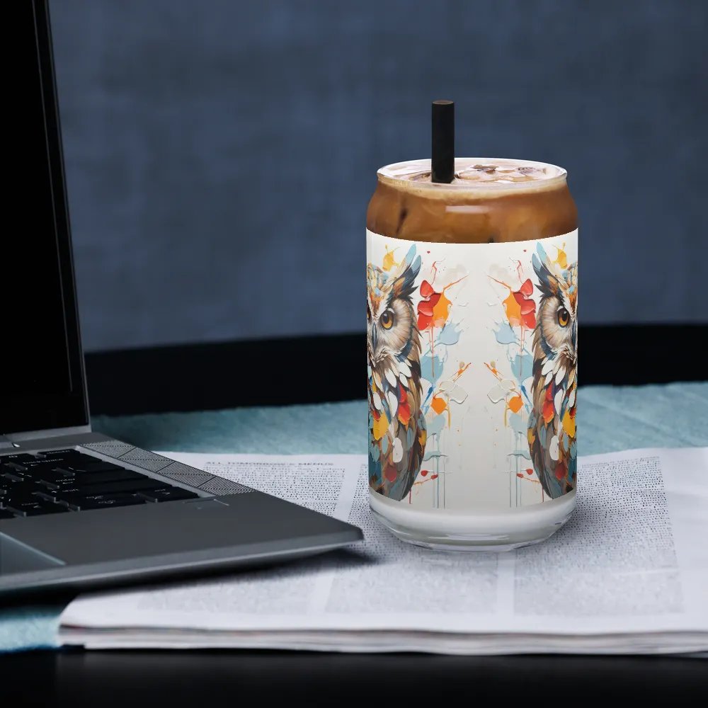 Mystic Plumage Owl Glass Can Sipper product image (5)