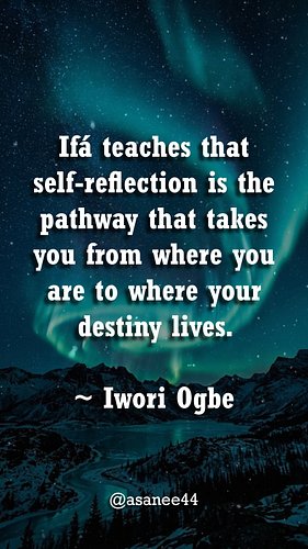 Iwori Ogbe speaks to the power of honest self-examination and what becomes possible when you are willing to look at yourself ...