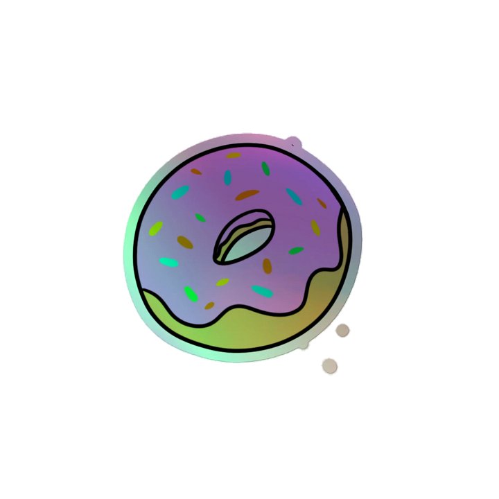 Donut Holographic Sticker product image (2)