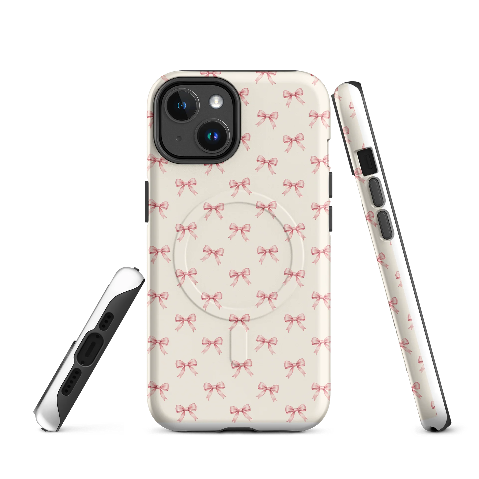 Pink Bow Phone Case | Coquette Bow MagSafe Tough Case product image (1)