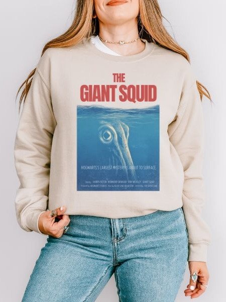 Giant Squid Parody Funny Retro Fall Sweatshirt product image (8)