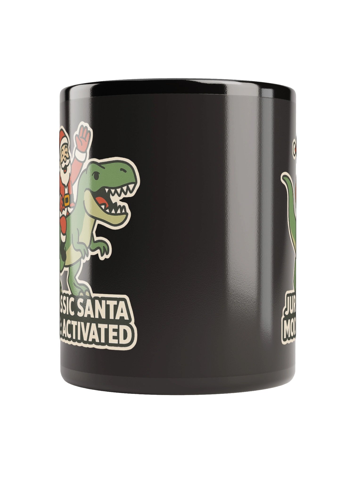 JURASSIC SANTA BLACK MUG product image (9)