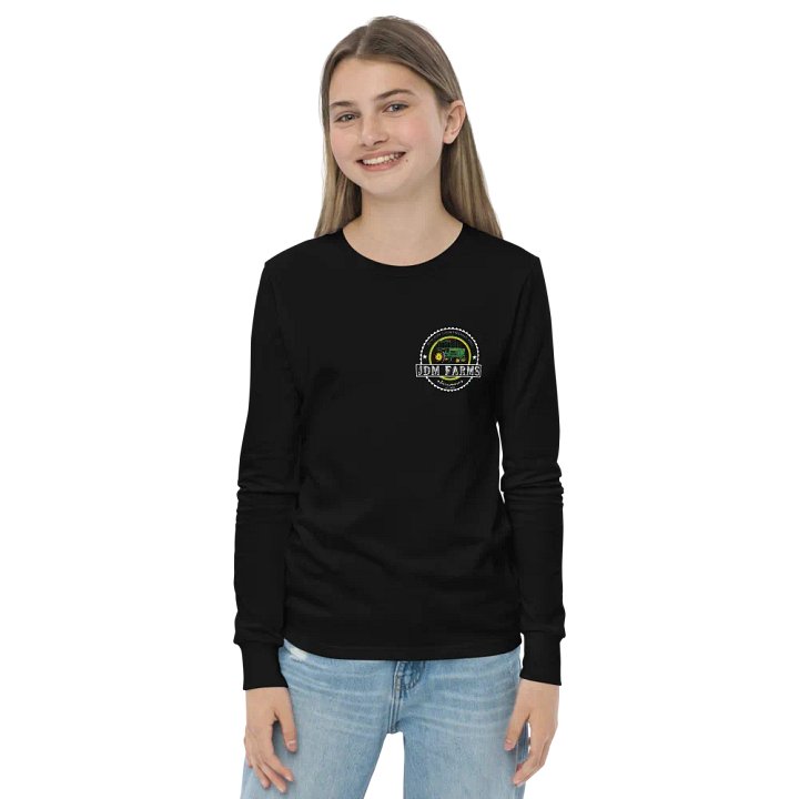 Green & Yellow Tractor Logo Youth Long Sleeve Tee product image (2)