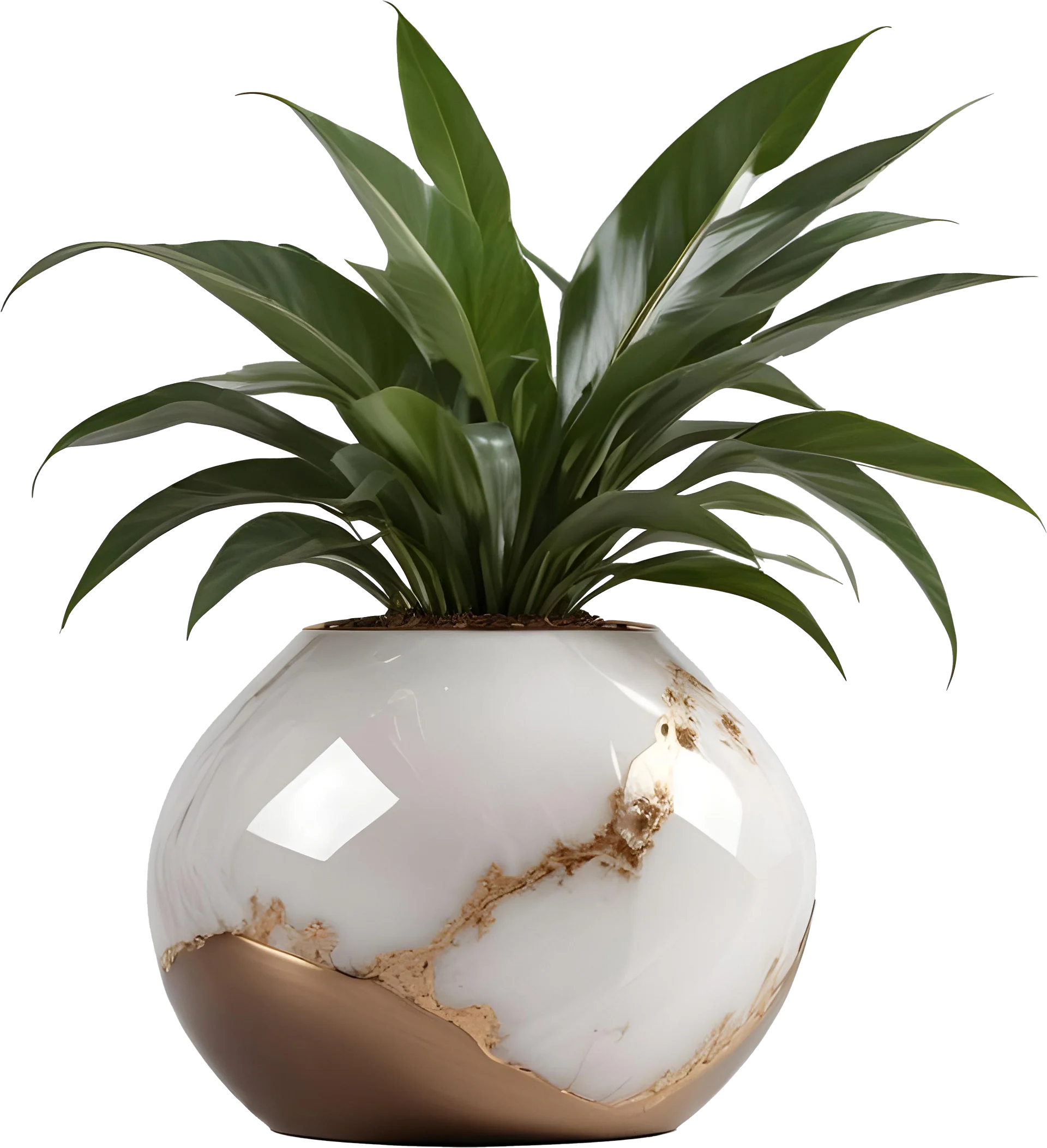 Glamour Organique – Luxury Quartz Design Planter PNG product image (1)
