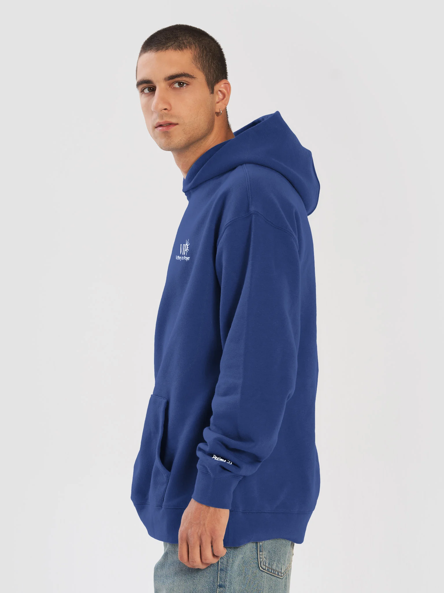 Embroidered Unisex VIP Hoodie with Psalms 23 on sleeve product image (8)