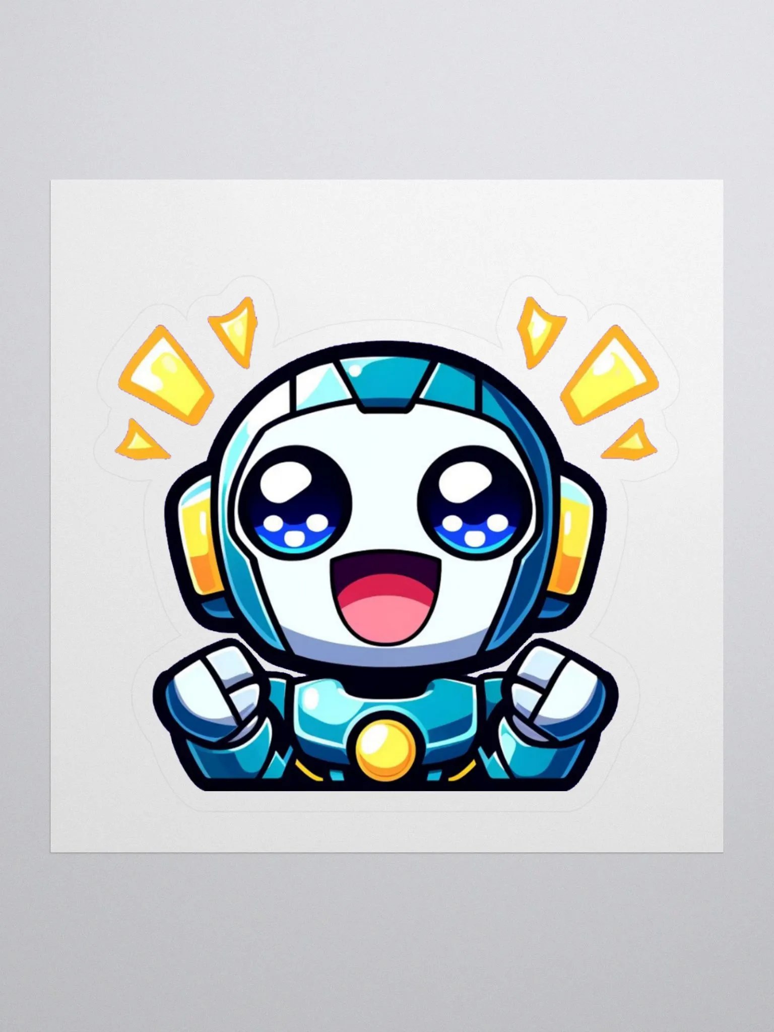 Joyful Robot Celebration Stickers product image (1)