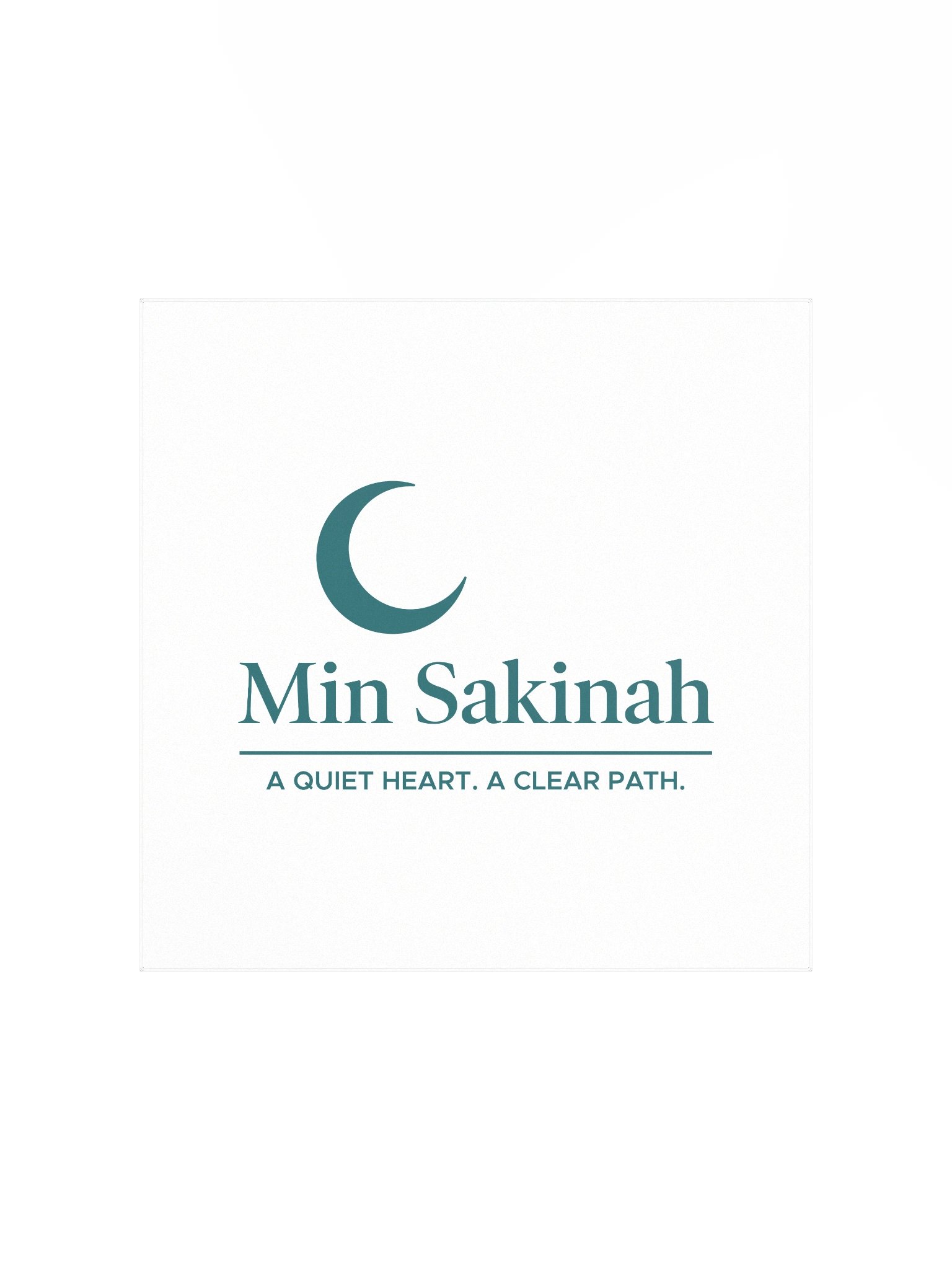 "Min Sakinah Vision" - Minimalist Poster (Wall Art) - Deep Teal on White product image (1)
