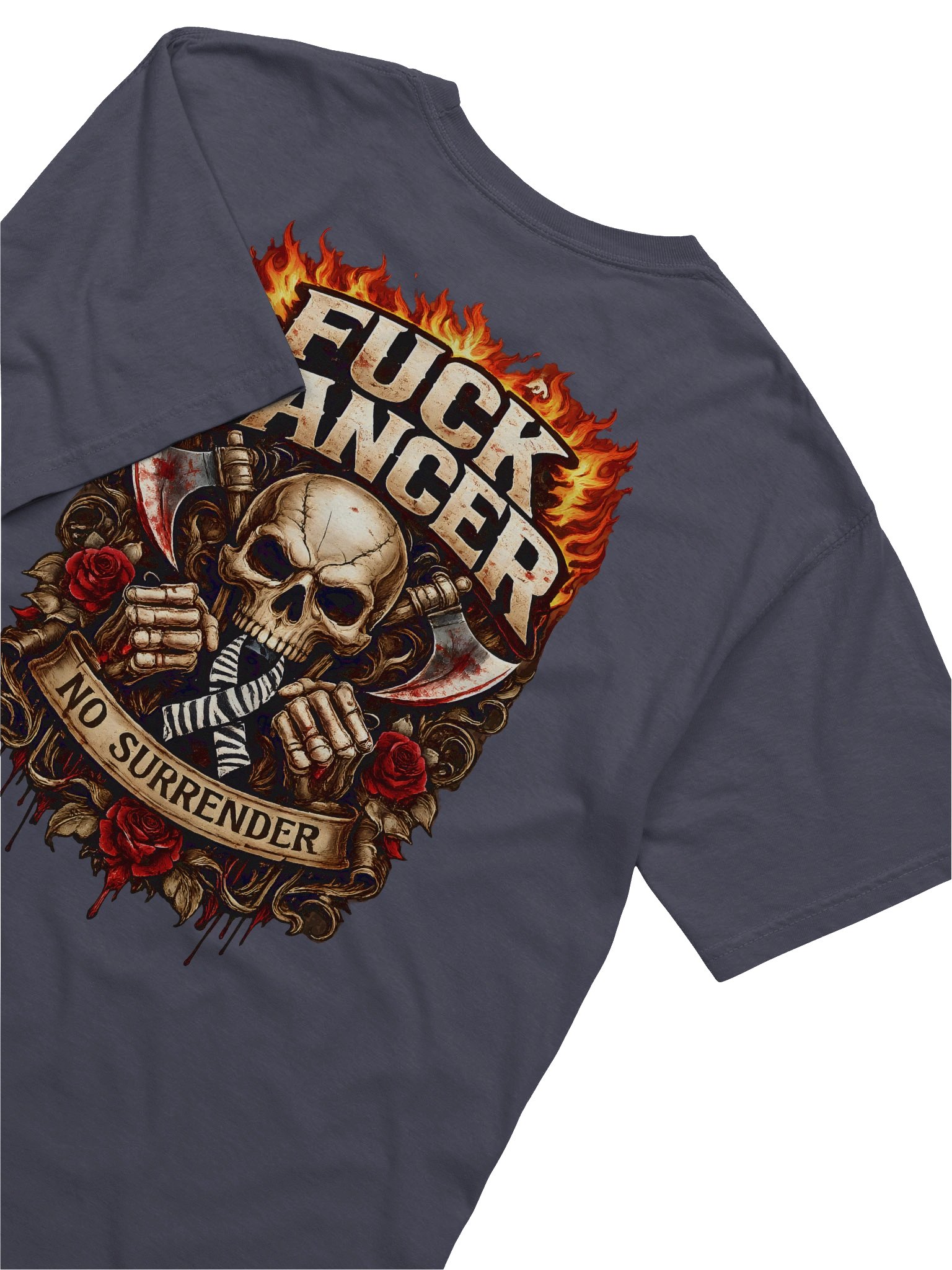 NO SURRENDER “F*CK CANCER” HOODIE (Zebra Ribbon Edition) product image (33)