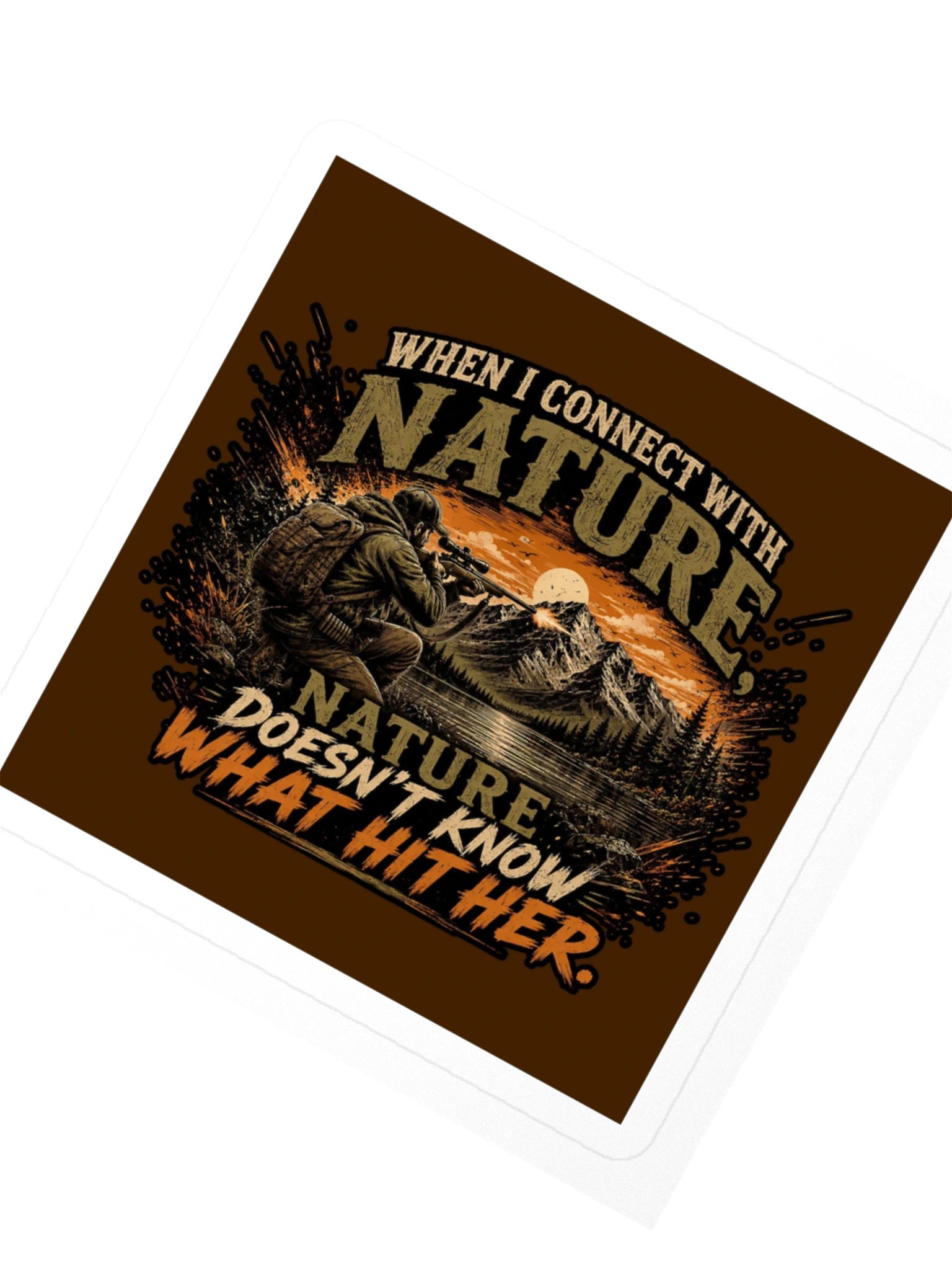 Nature Doesn't Know What Hit Her Sticker product image (2)