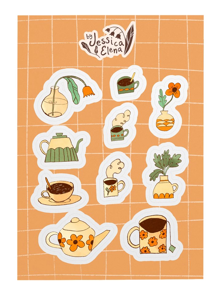 Tea Time Sticker Sheet product image (1)