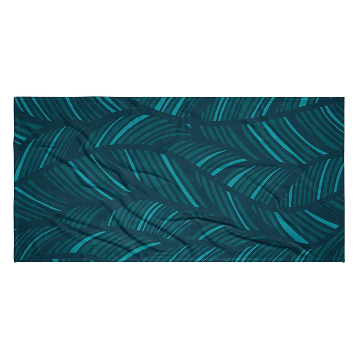 Teal Wave Abstract Beach Towel product image (2)