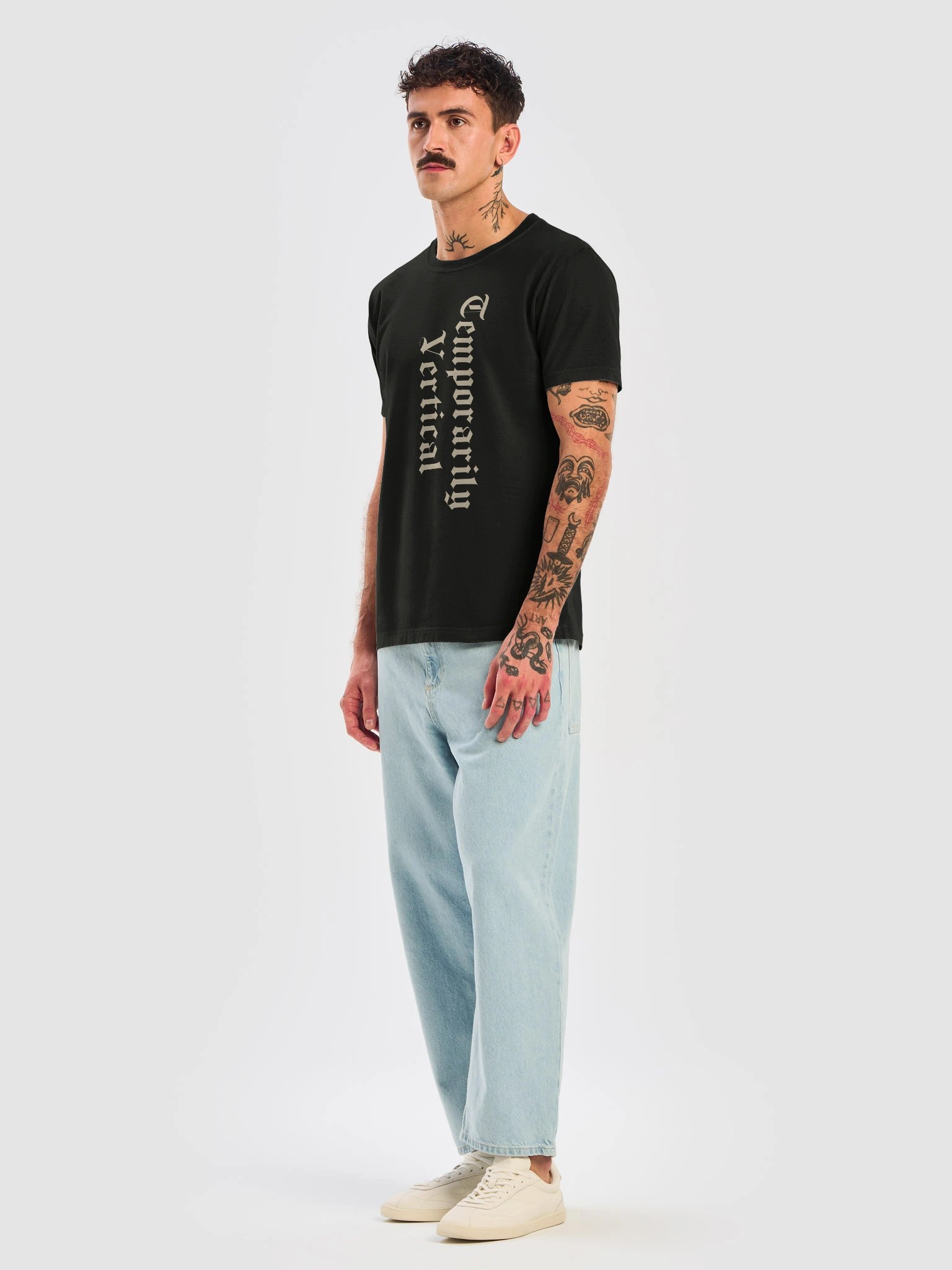 Temporarily Vertical Shirt | Dark Humor Chronic Illness Tee | Double-Sided Invisible Illness Shirt product image (7)