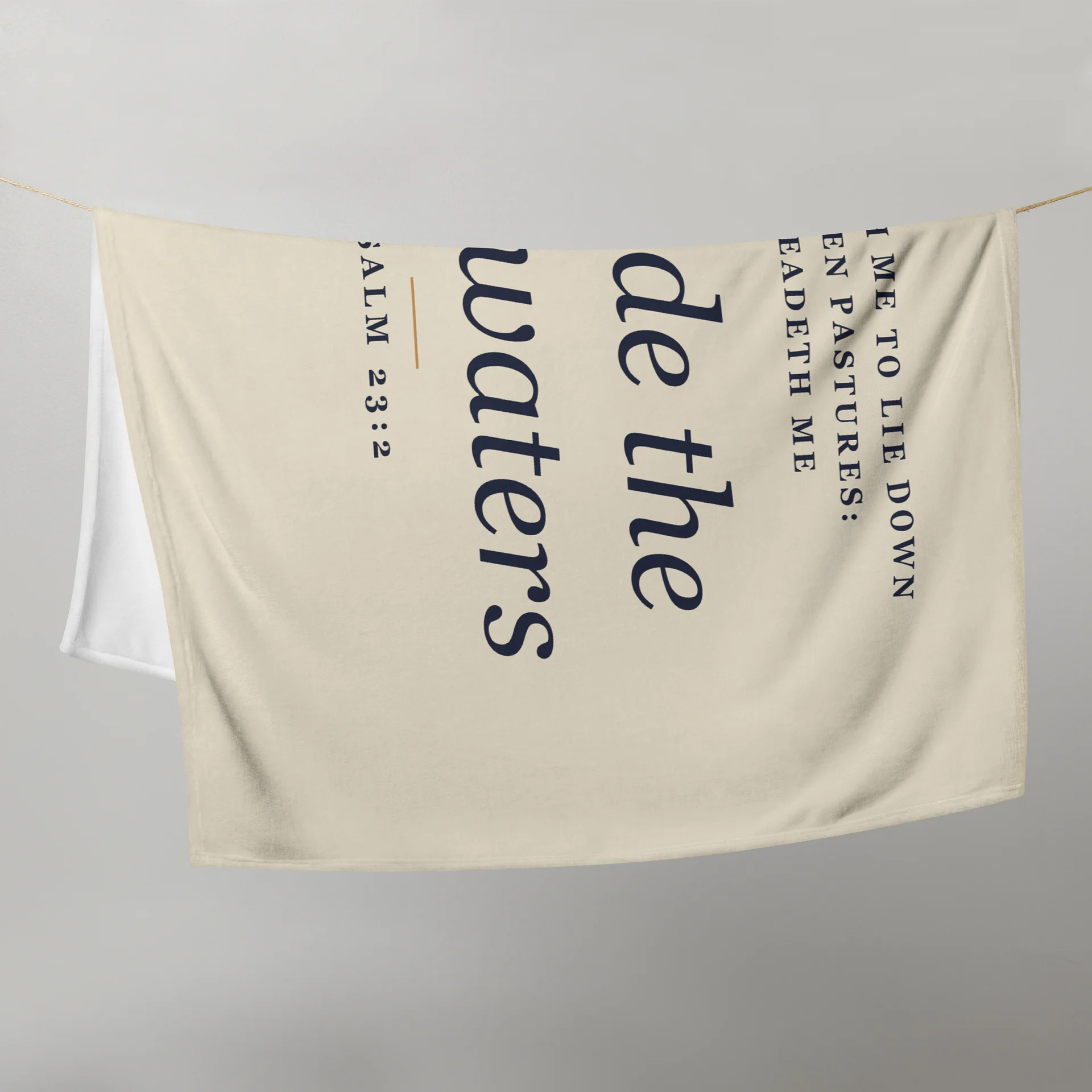 Still Waters Throw — Psalm 23:2 product image (5)