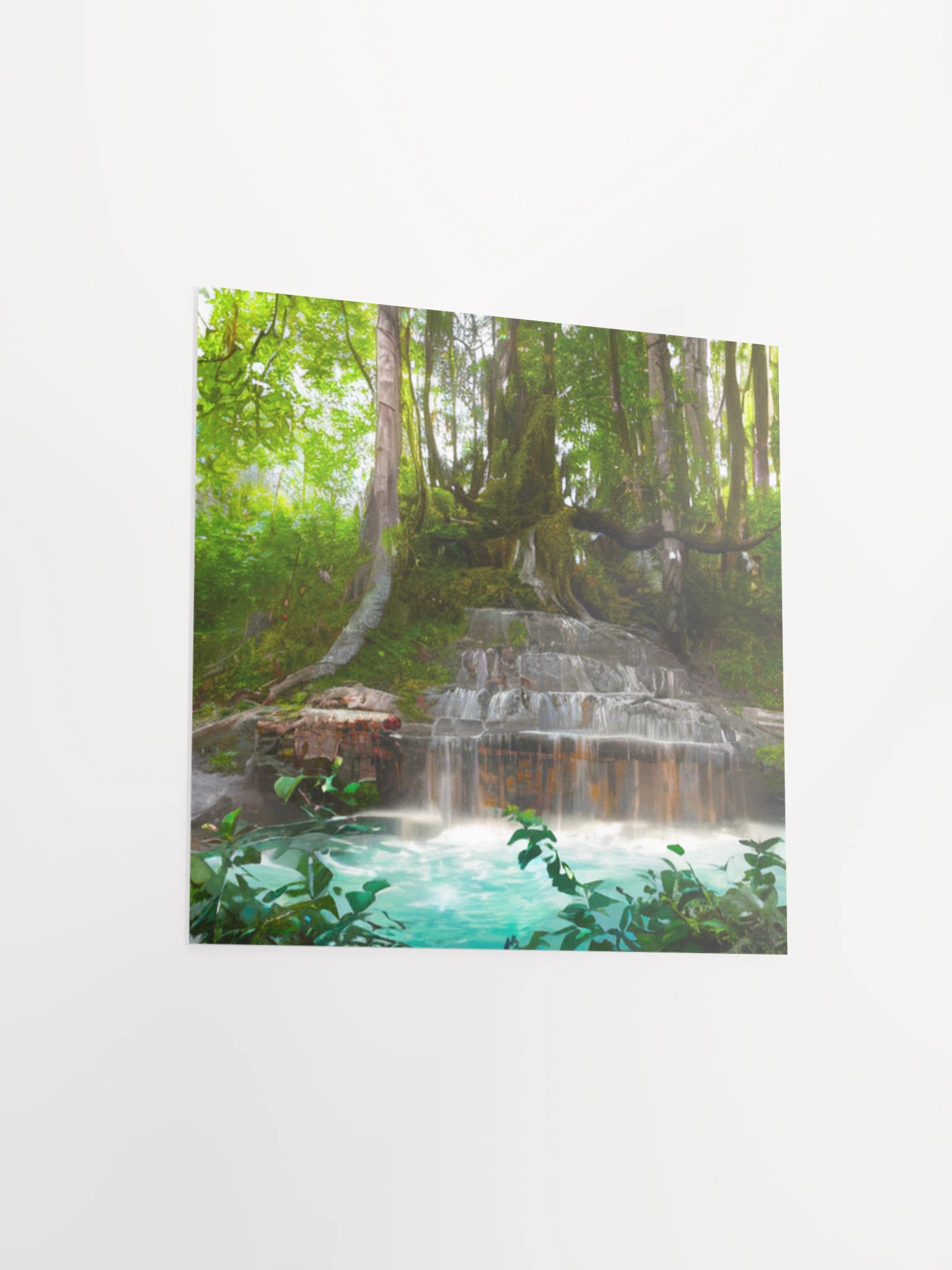 Tranquil Forest Waterfall Poster product image (12)