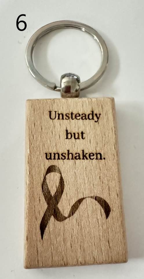 Wooden Engraved Illness Awareness Keychains | Chronic Pain, Cancer, & More (6) product image (6)