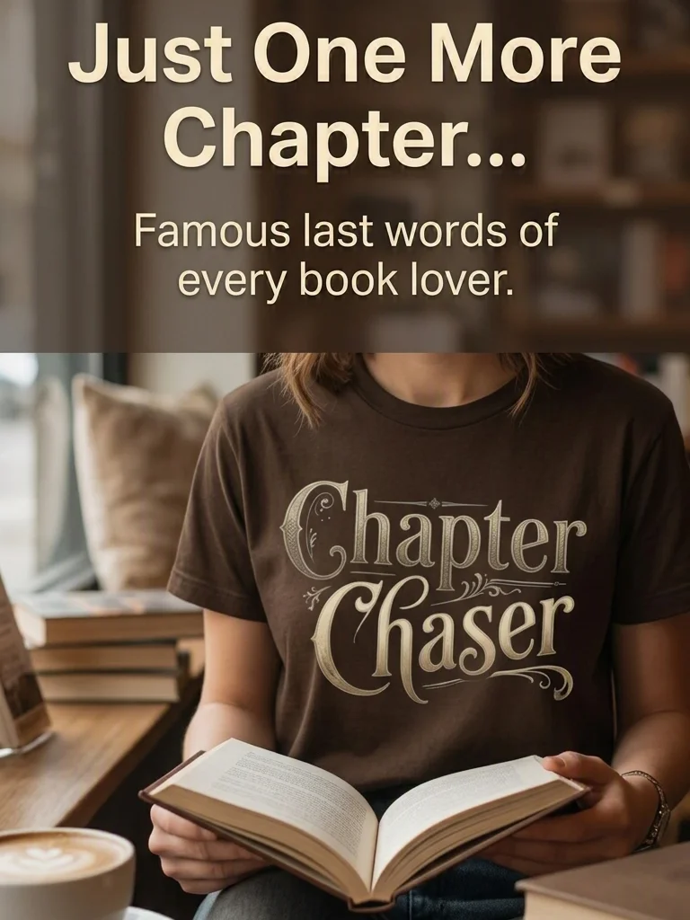 Chapter Chaser Luxury Bookish Tee – Dark Academia & Fantasy Reader T-Shirt product image (4)