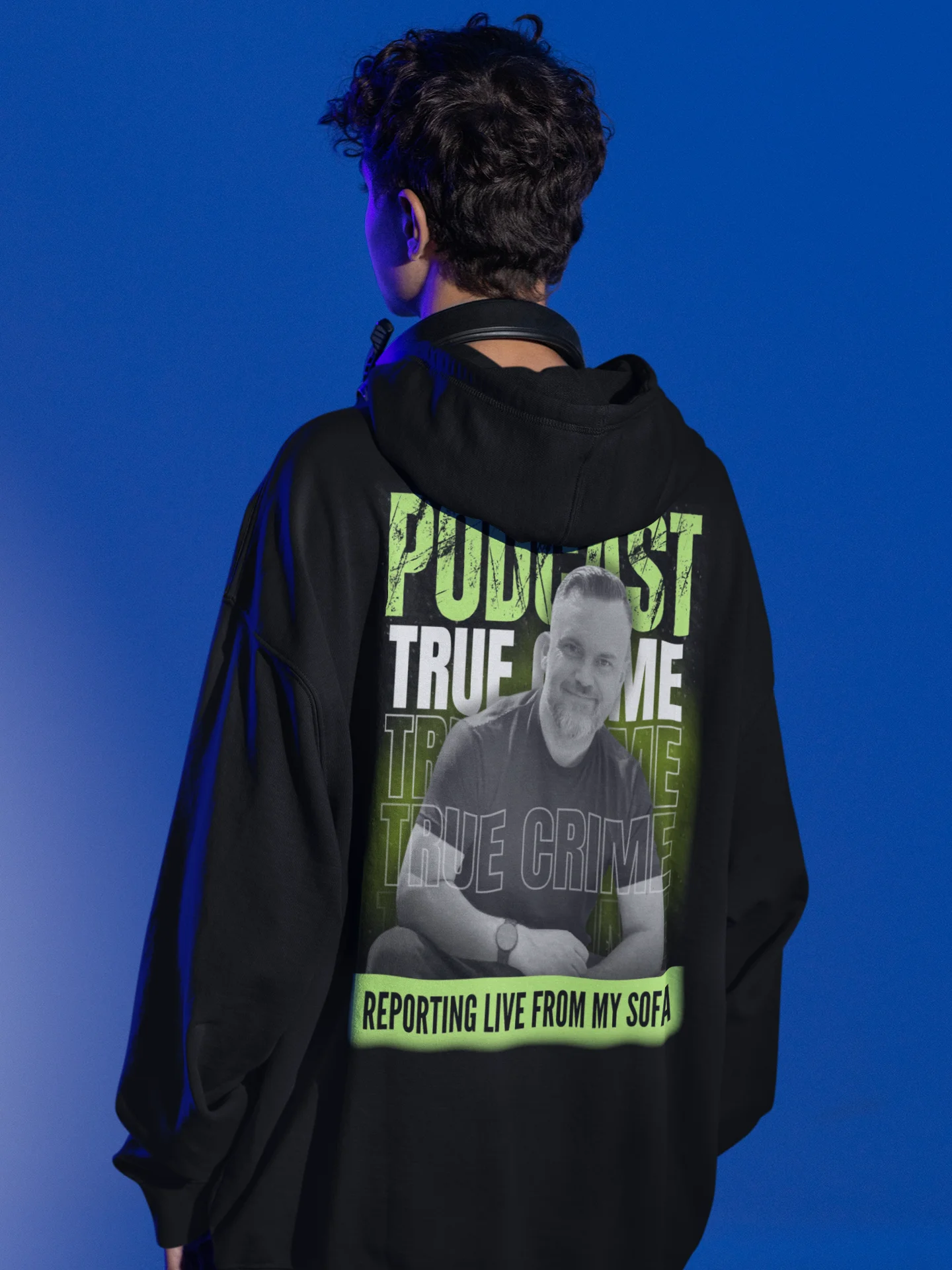Reporting Live From My Sofa True Crime Podcast Oversized Hoodie product image (5)