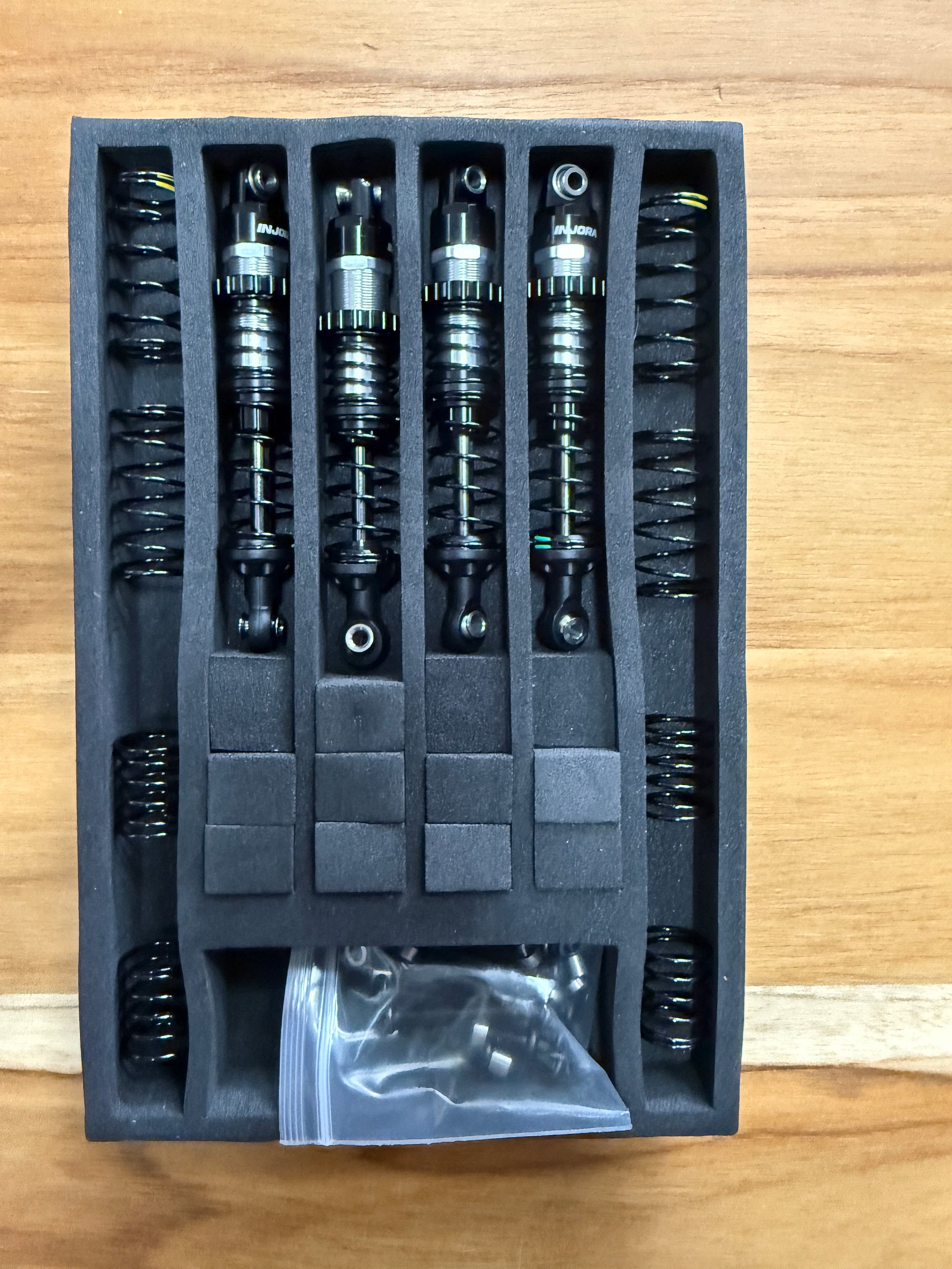 INJORA DRX Dual-Rate Spring Oil Shocks for 1/10 RC Crawlers - 80mm product image (1)