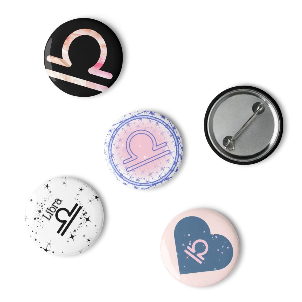 Libra Constellation Pin Buttons product image (15)