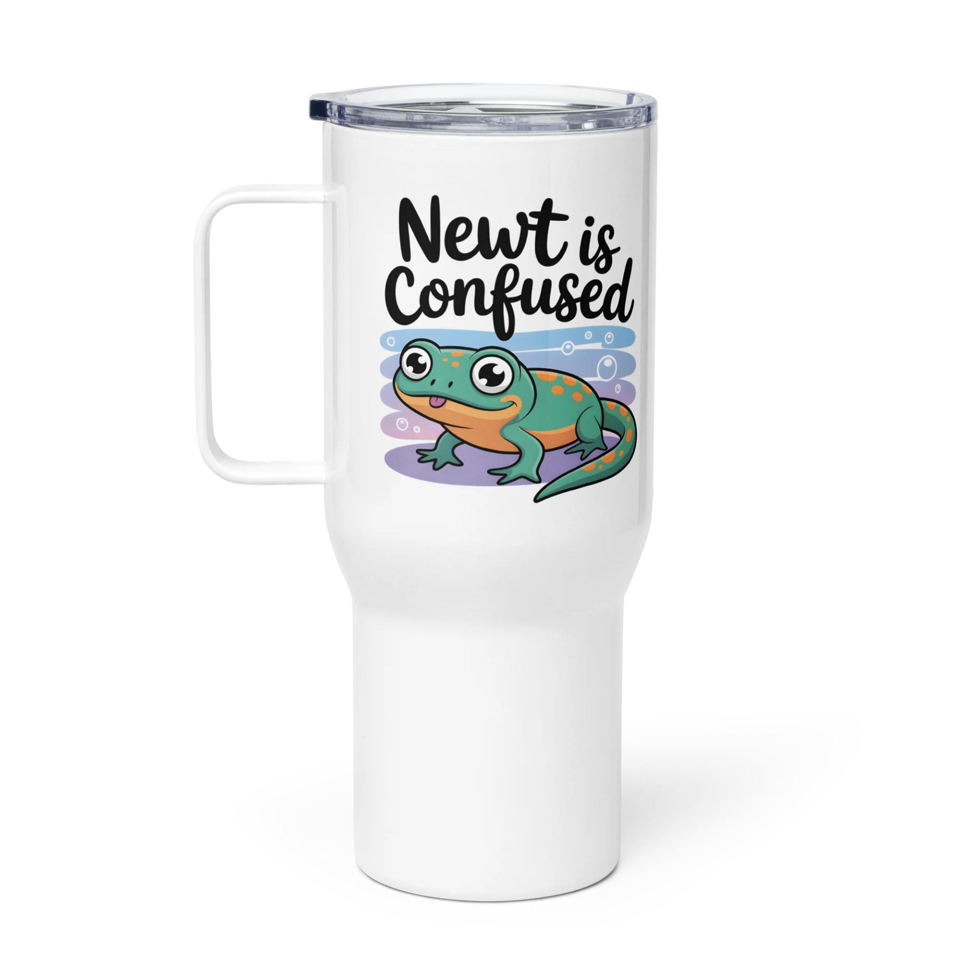 Whimsical Newt Is Confused Travel Mug product image (3)