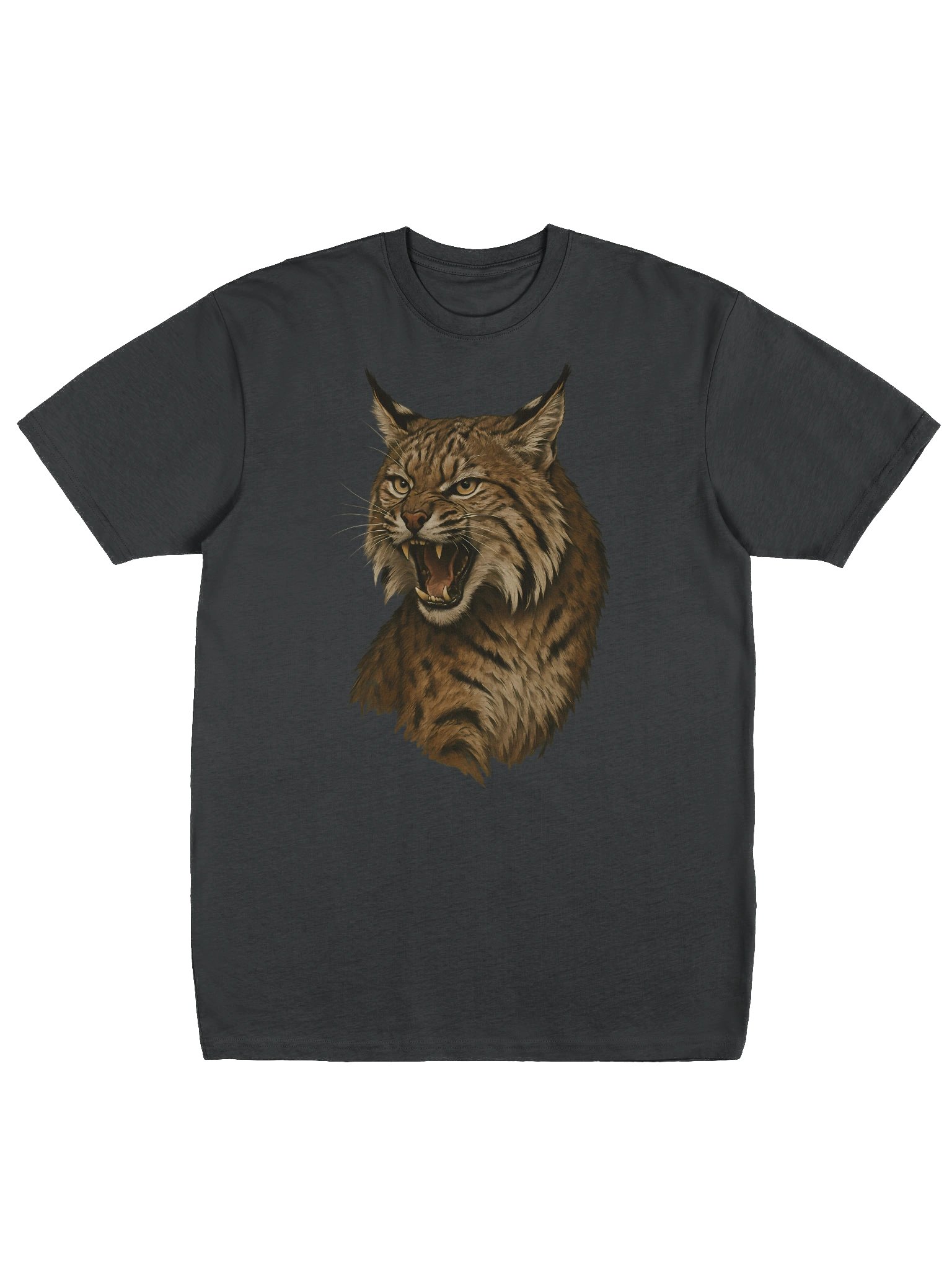 Fierce Lynx Head T-Shirt – Wild Animal Apparel for Men product image (1)