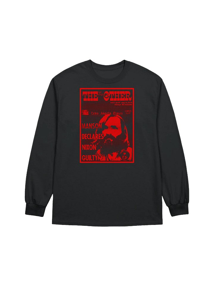 DEAD HORROR CLOTHING - MANSON DECLARES NIXON GUILTY LONGSLEEVE T-SHIRT product image (1)