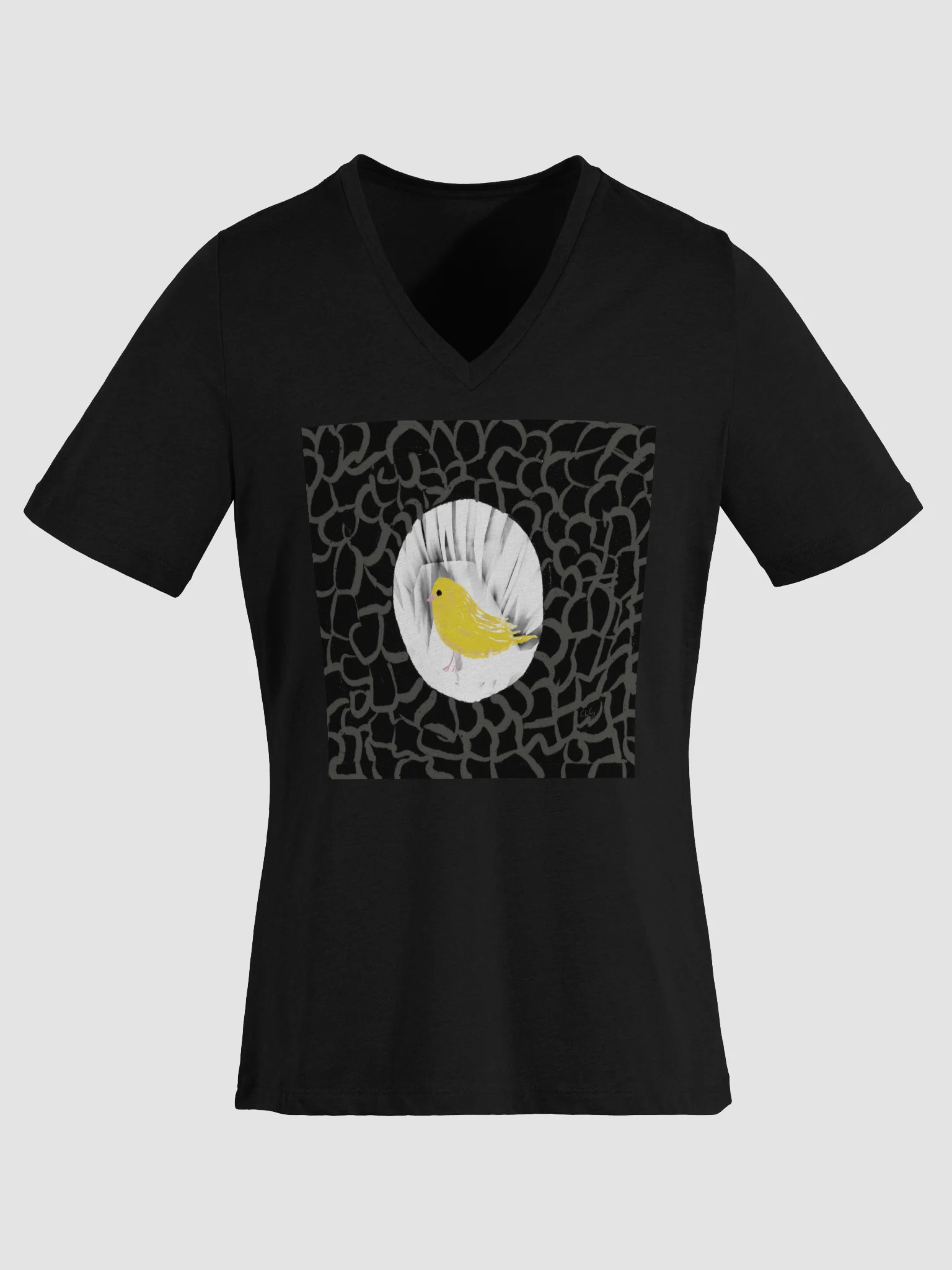 Canary In The Coalmine VNeck tee product image (38)