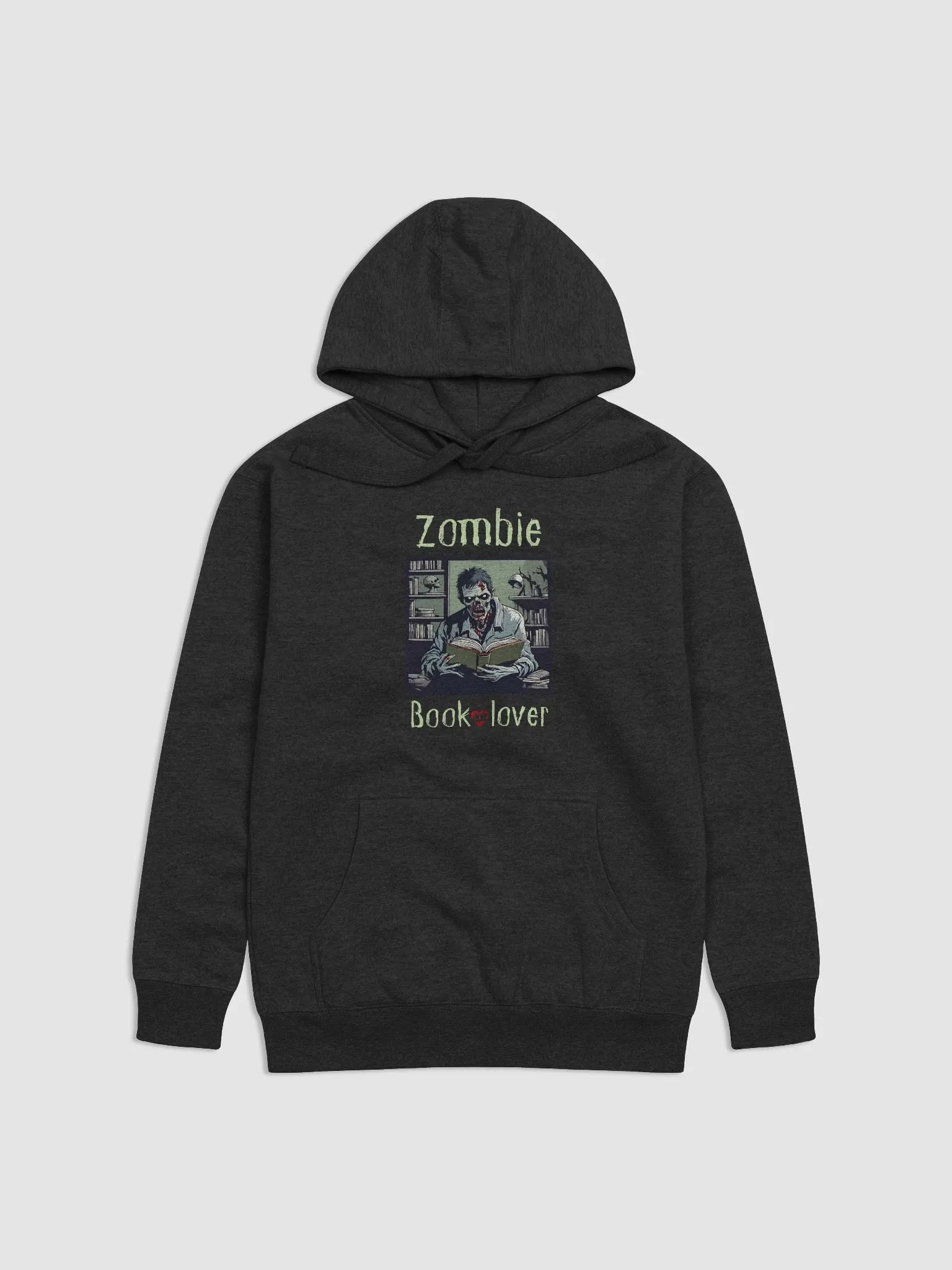 Zombie Book Lover Man - Black Unisex Hoodie product image (1)