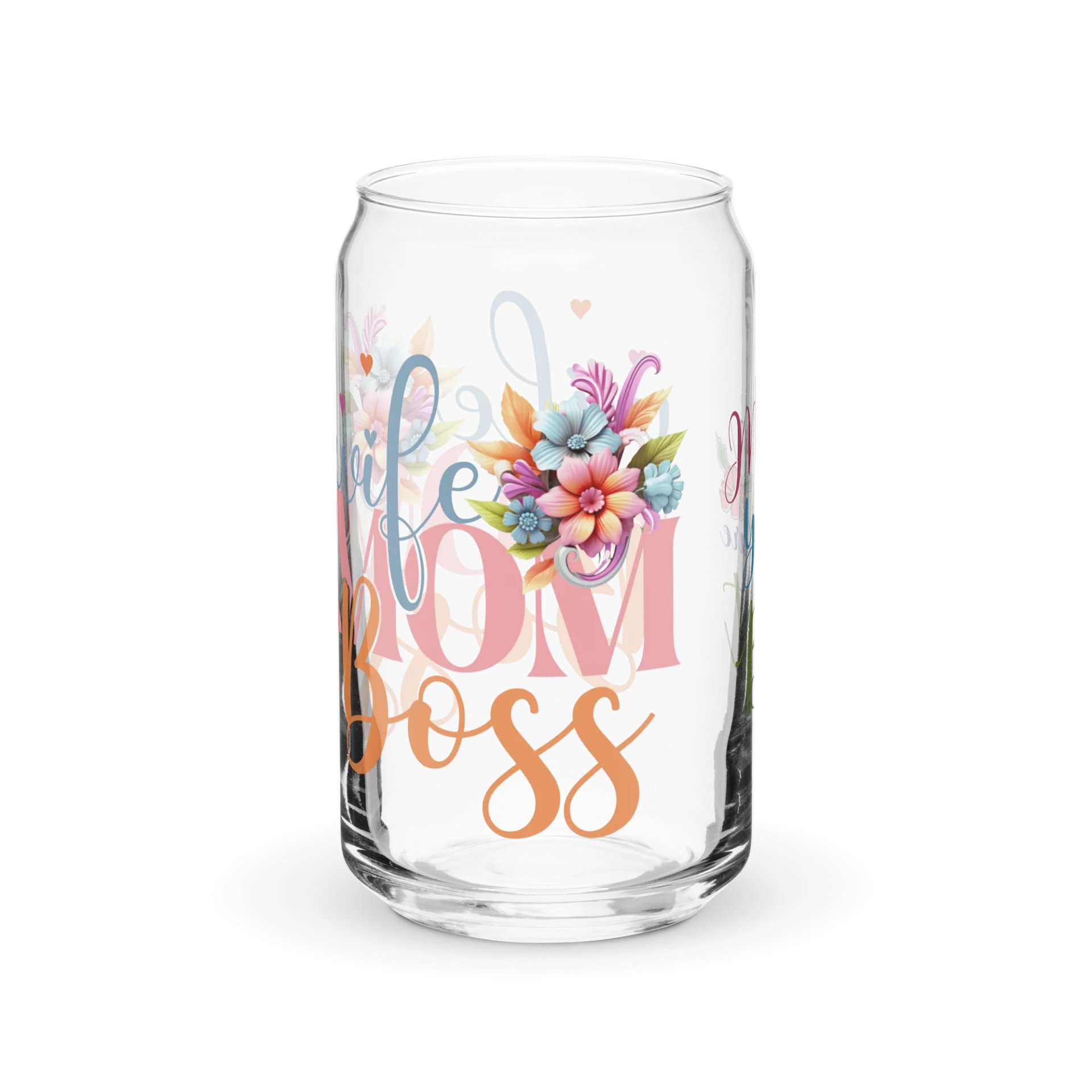 Wife Mom Boss Can-Shaped Glass product image (4)