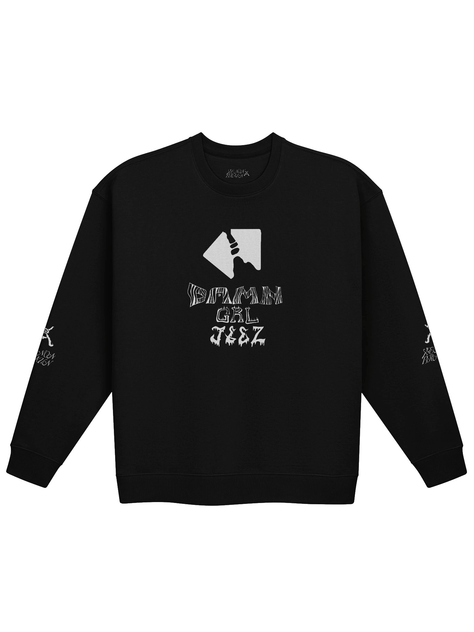 DAMN GRL JEEZ Xenon Braun Long Sleeve Black product image (1)