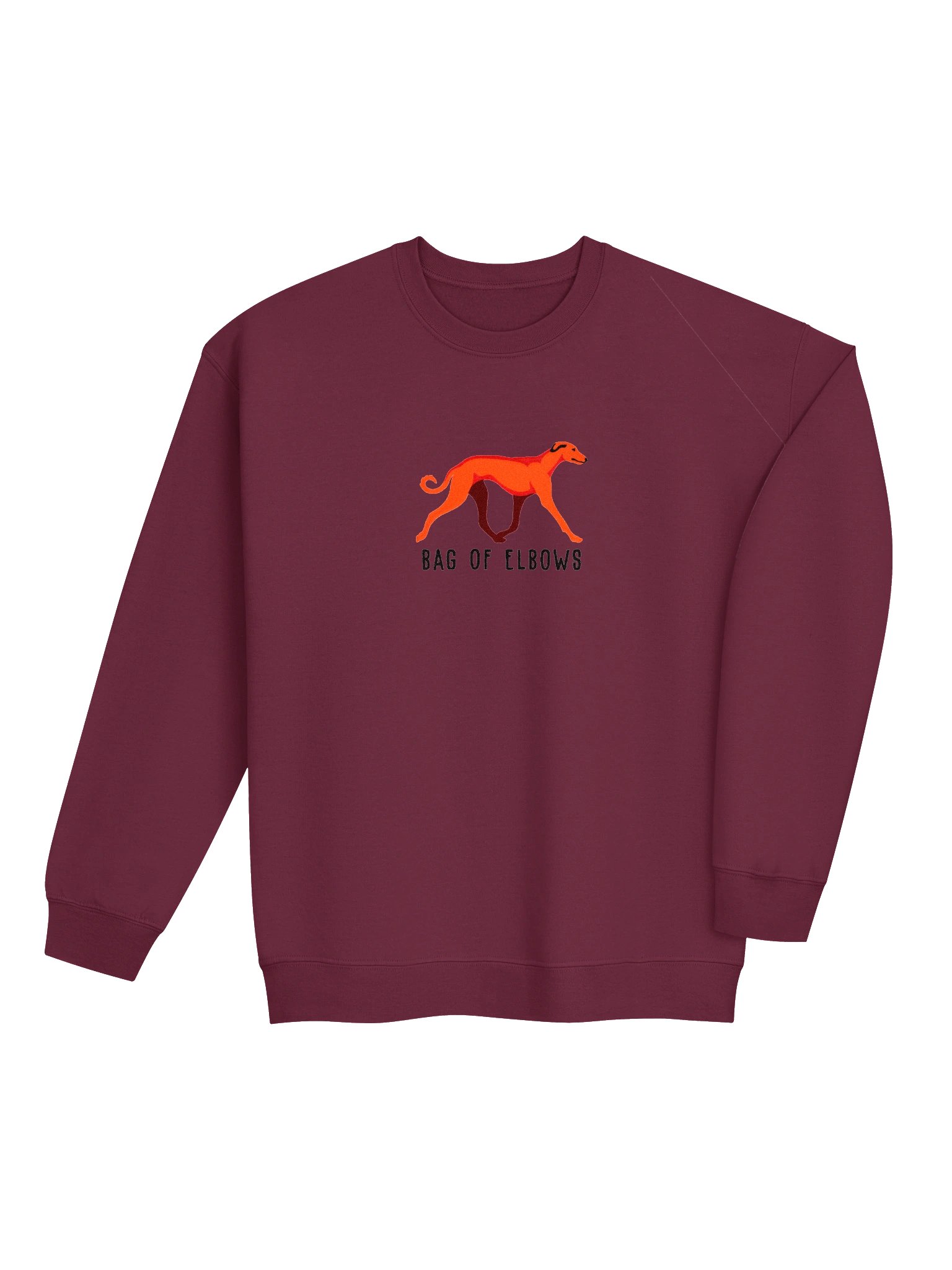 Bag of Elbows Sweatshirt(Embroidered) of a Sloughi(Red) product image (7)