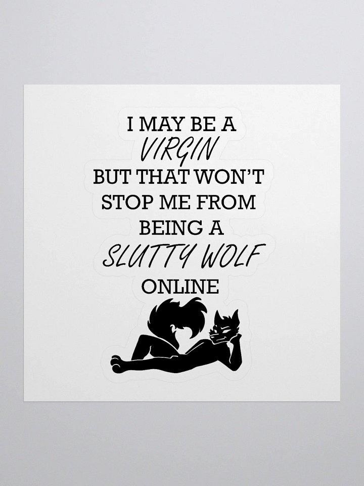 Slutty Wolf Kiss Cut Sticker product image (1)