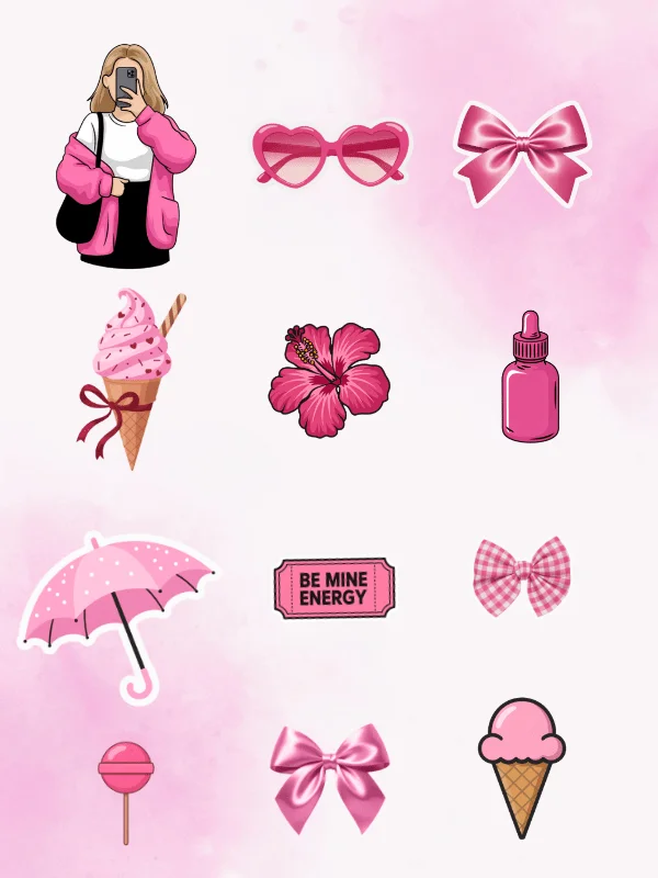 MRR/PLR Pink Valentine's Day Clipart product image (4)