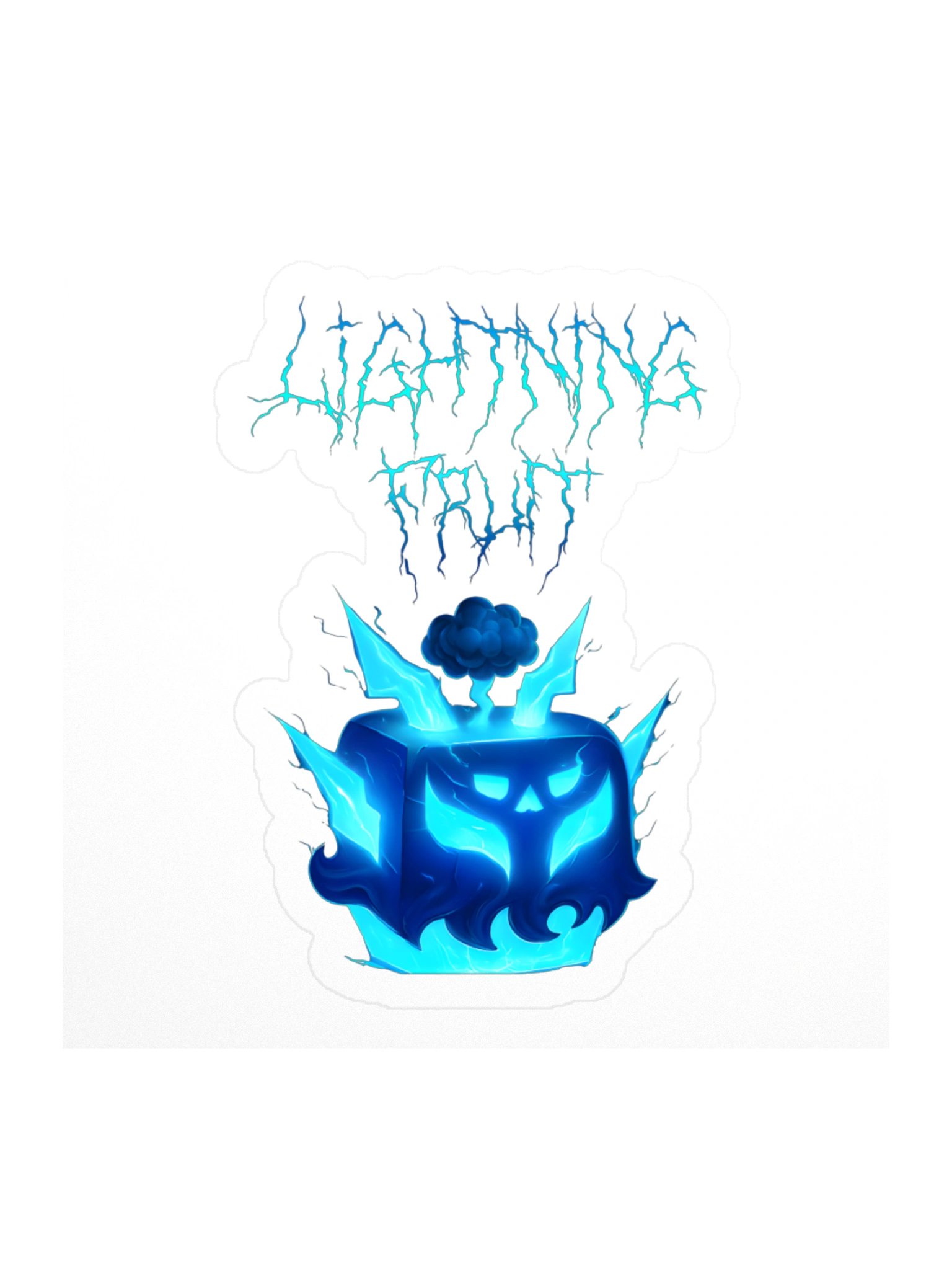 Lighting Fruit Sticker 3x3" Blox Fruits Gamer Gift For Kids product image (1)