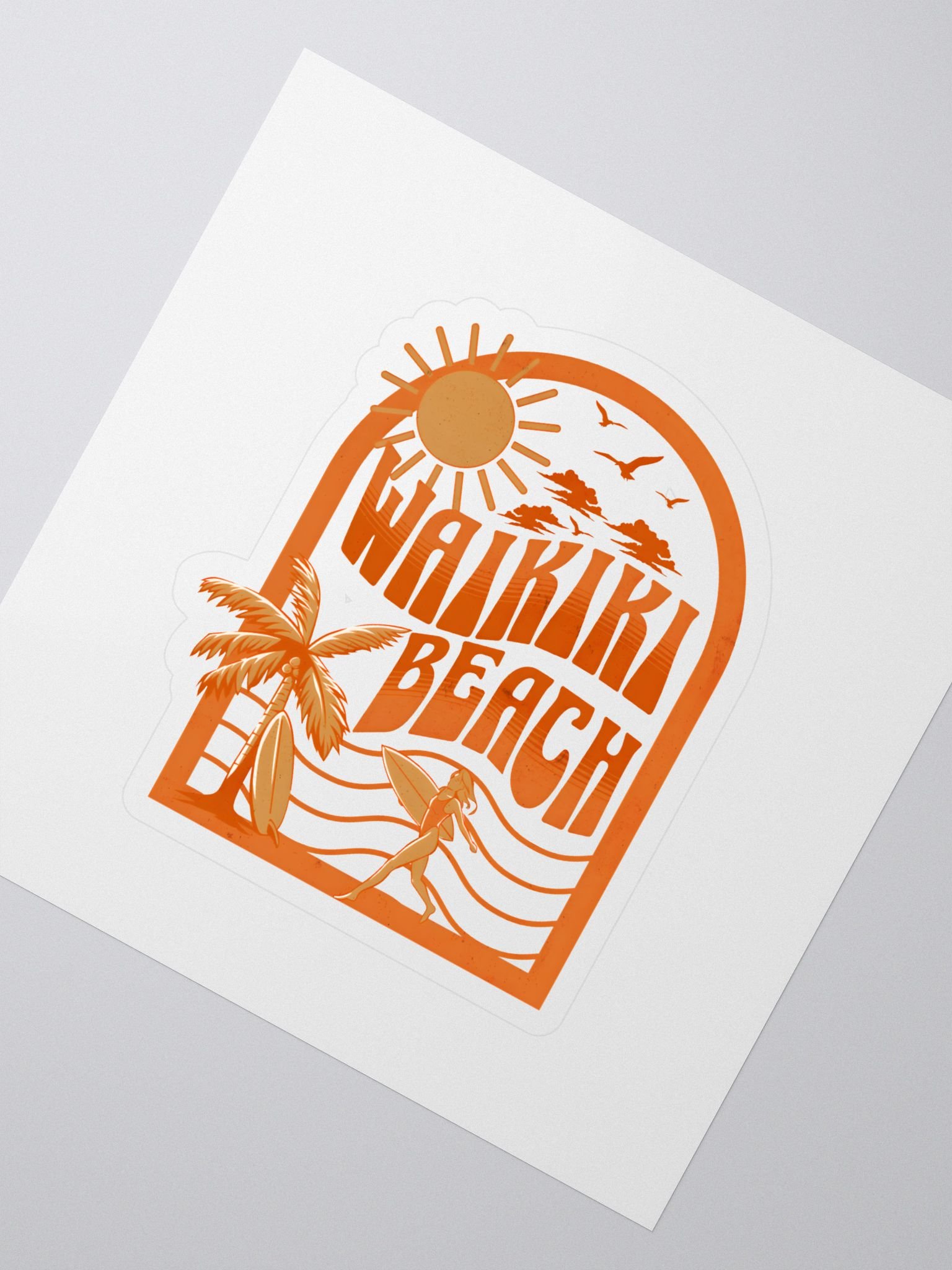 Waikiki Beach Sticker product image (1)