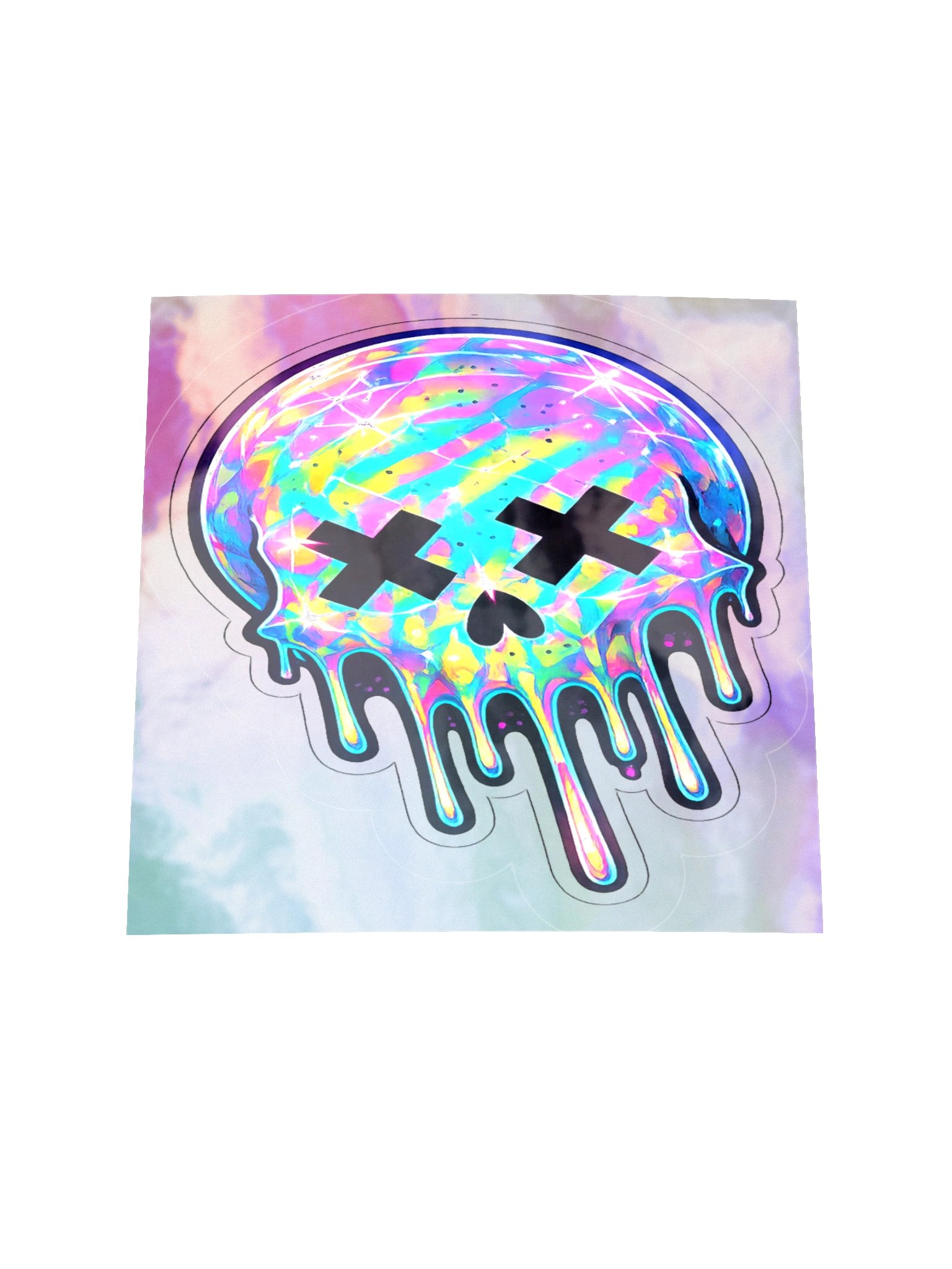 Neon Melt Skull Sticker – FM.01 - Fun Mode Collection product image (1)