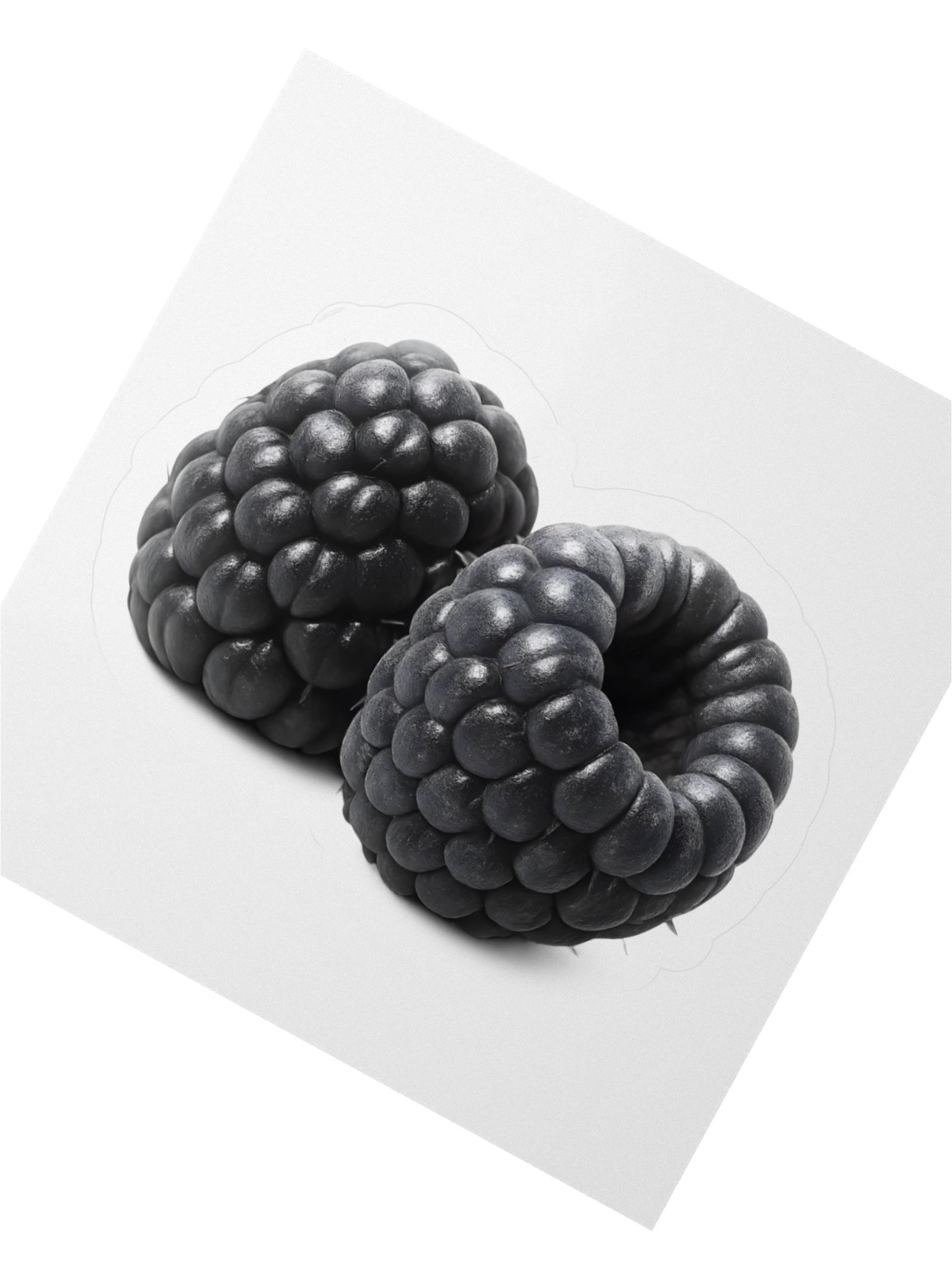 Black Matte Raspberries Sticker product image (5)