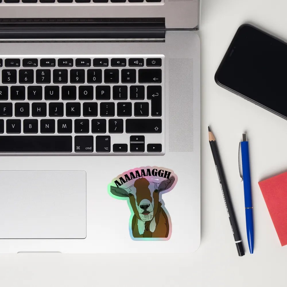 Screaming goat holo sticker product image (10)